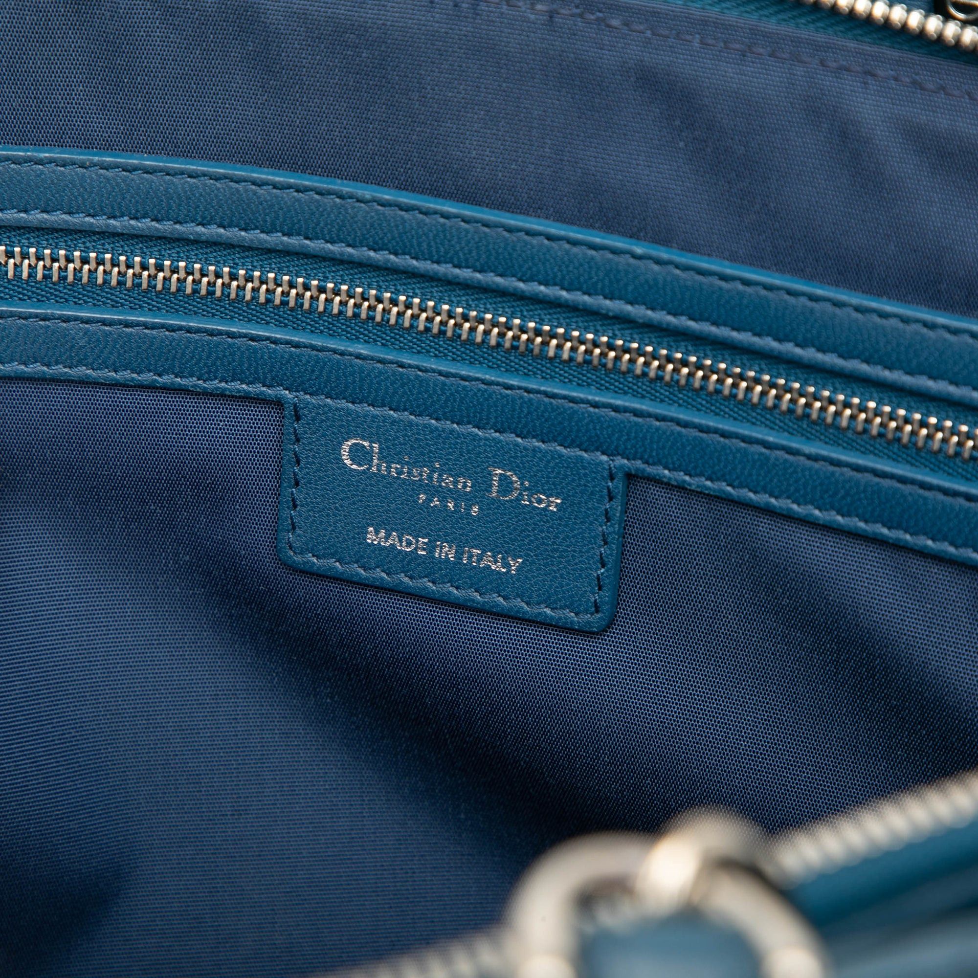 Dior Large Lambskin Cannage Soft Zipped Lady Dior Shopping Tote Size ONE SIZE - 5 Thumbnail