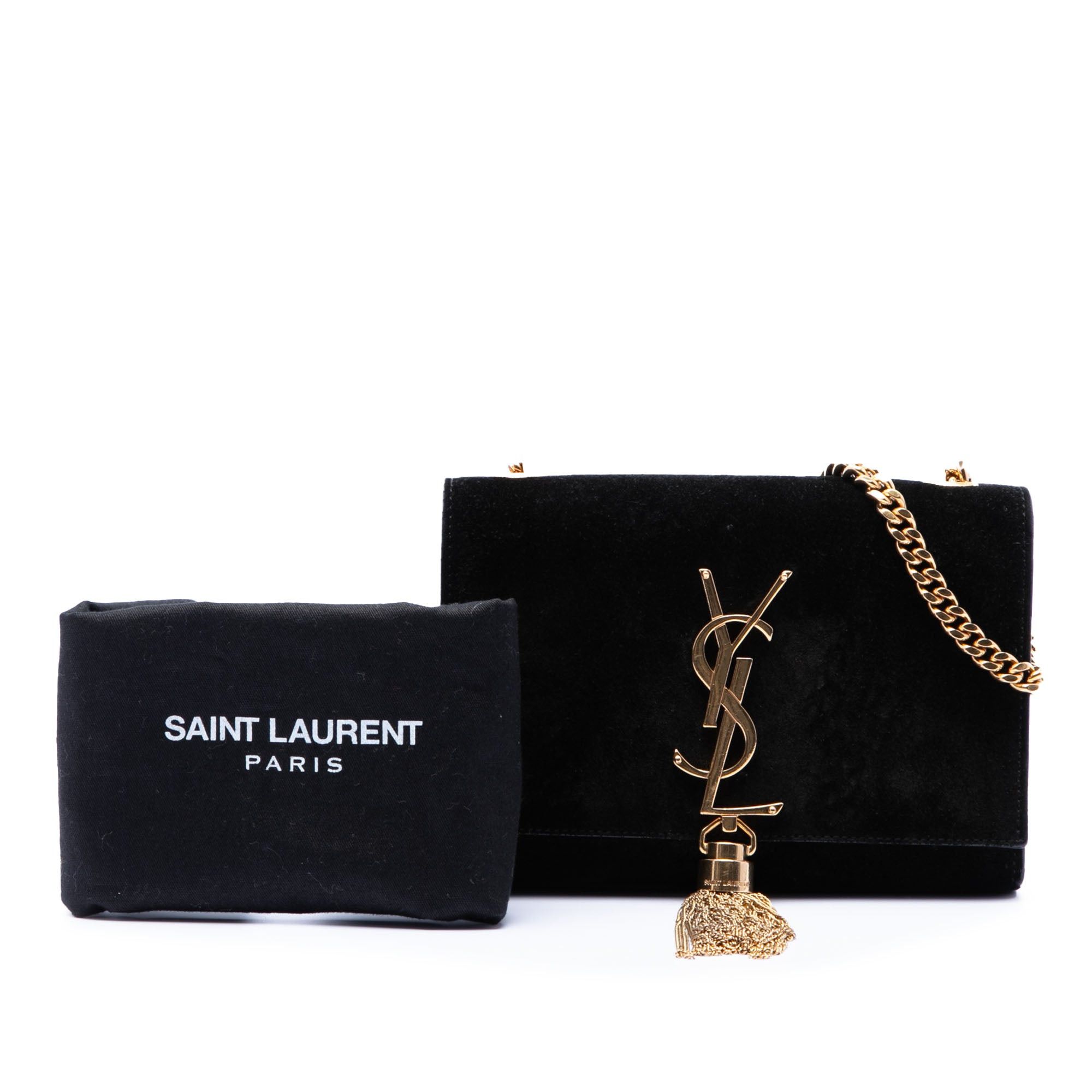 Saint Laurent Paris Small Suede Monogram Kate Tassel Crossbody Size ONE SIZE - 8 Thumbnail