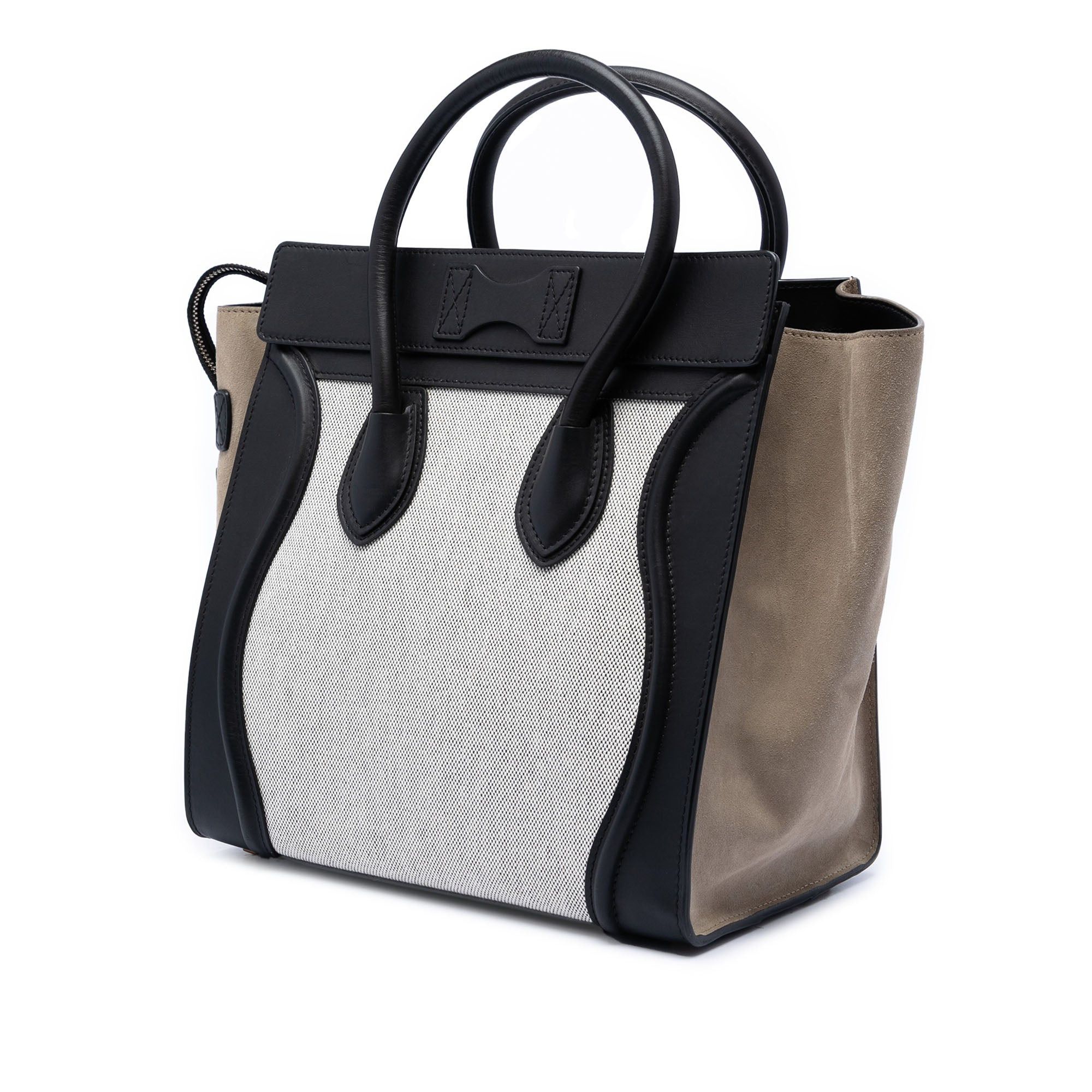 Celine Mini Canvas and Suede Tricolor Luggage Tote Size ONE SIZE - 2 Thumbnail