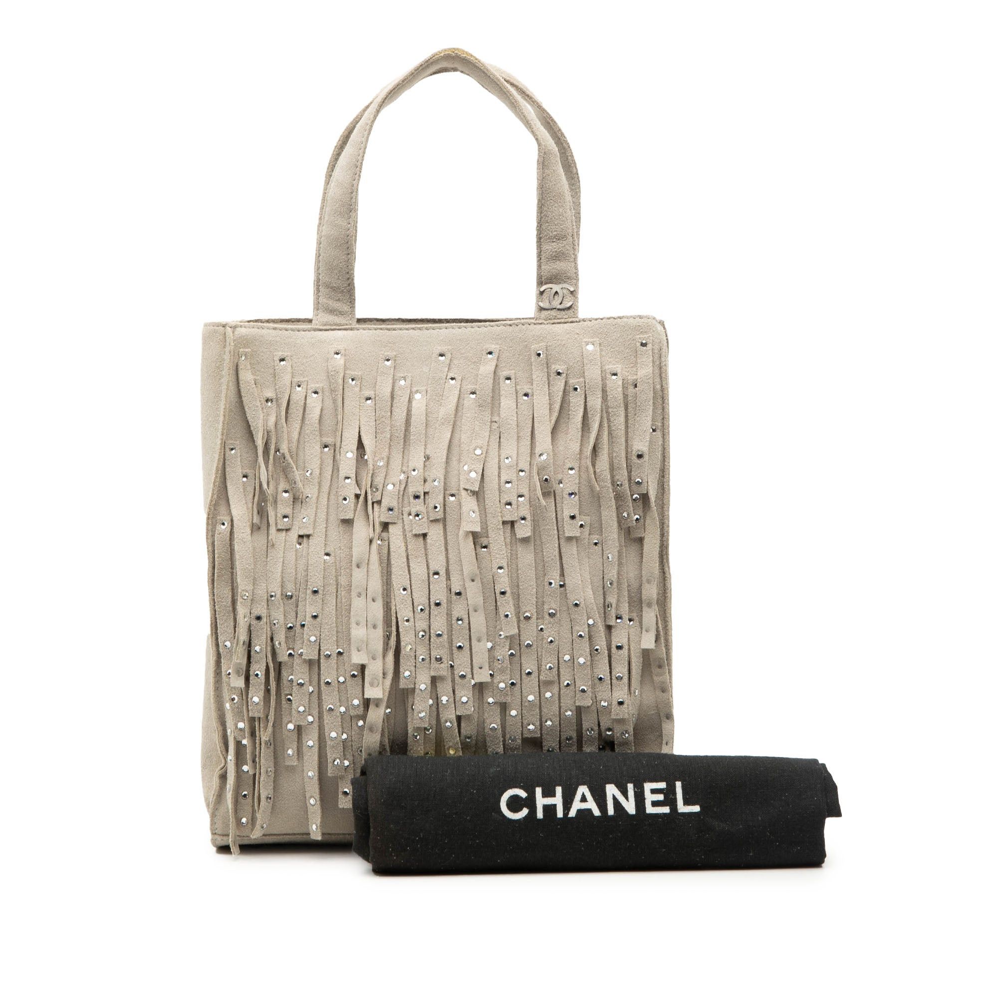 Chanel Mini Suede Studded Fringe Tote Size ONE SIZE - 8 Thumbnail