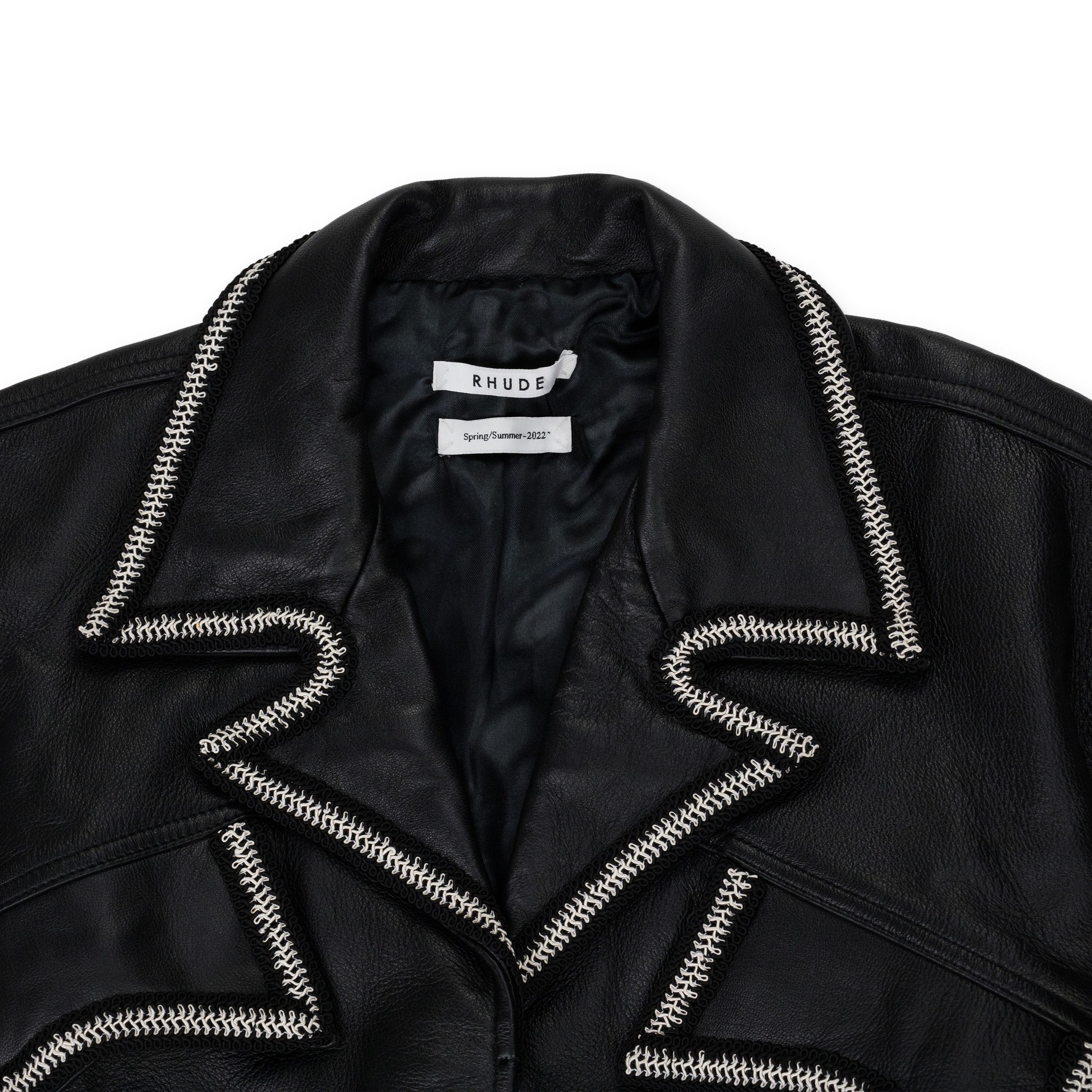 Rhude Stitched Crop Leather Vest SIZE XS Size US XS / EU 42 / 0 - 3 Thumbnail