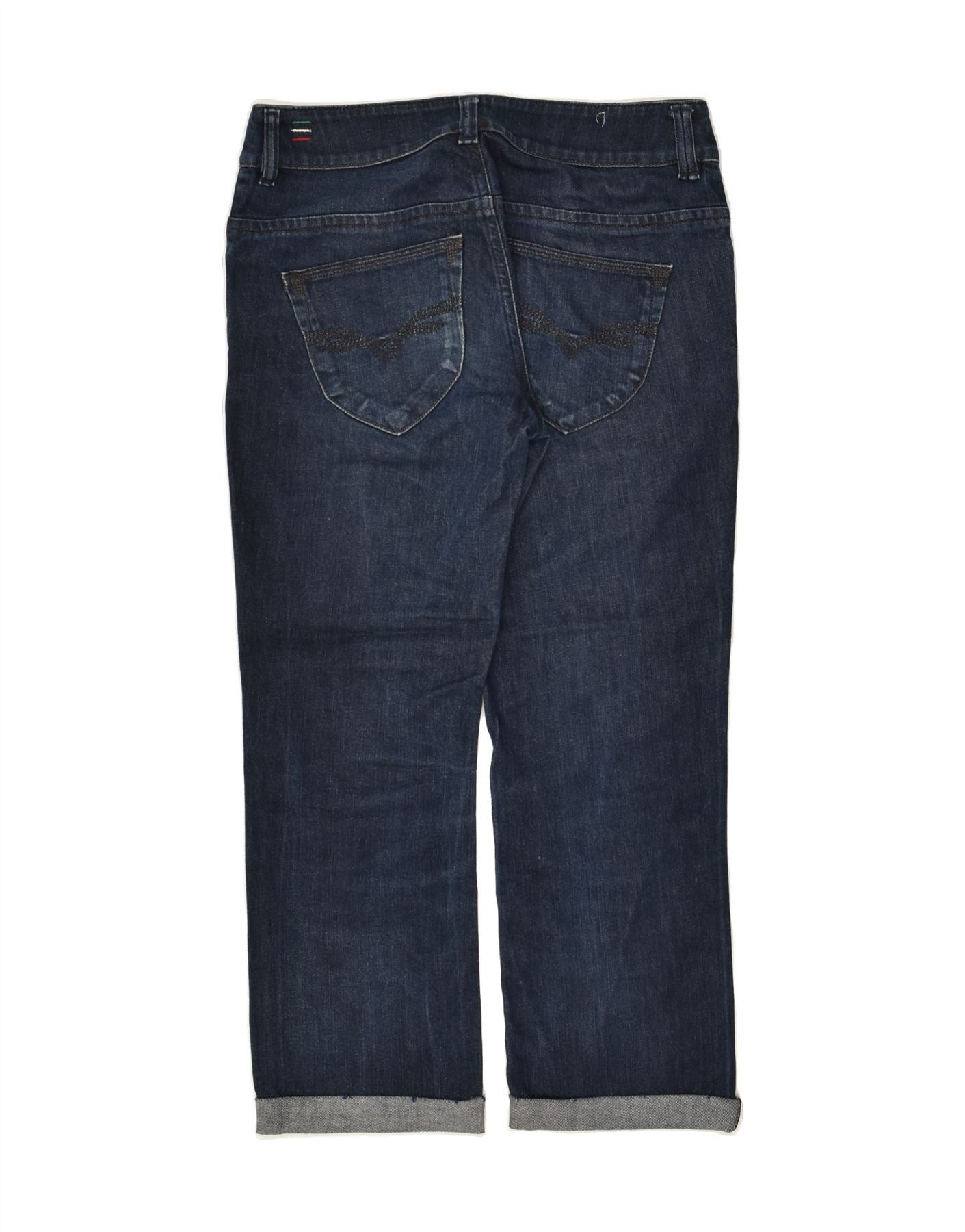 Diesel Womens Brucke Straight Jeans W31 L24 Navy Blue Cotton Size 42" / US 20 - 2 Thumbnail