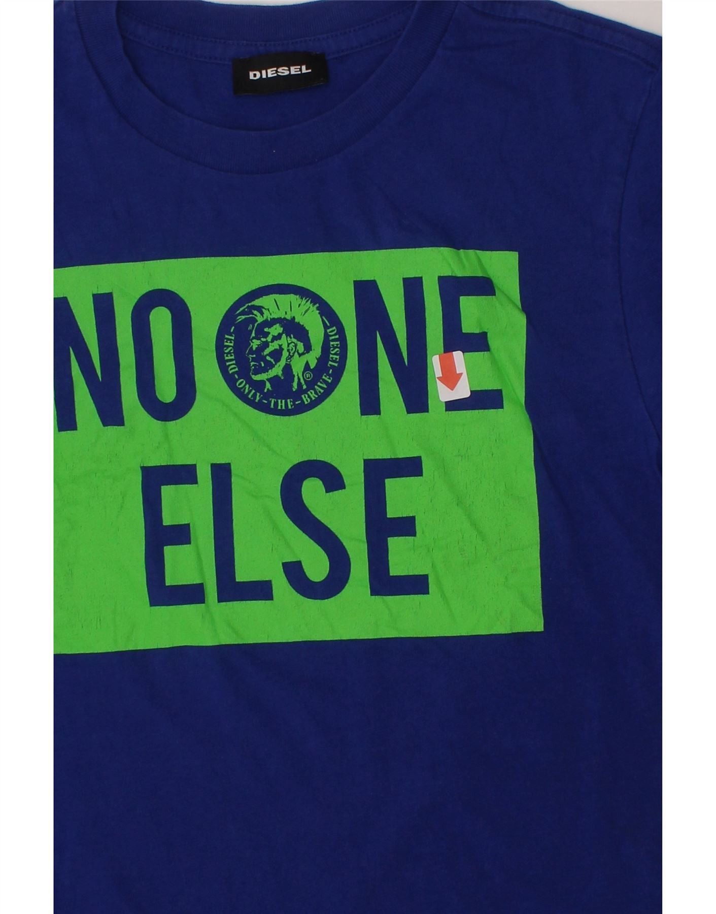 Diesel Boys Graphic T-Shirt Top 9-10 Years Blue Cotton Size M / US 6-8 / IT 42-44 - 4 Thumbnail