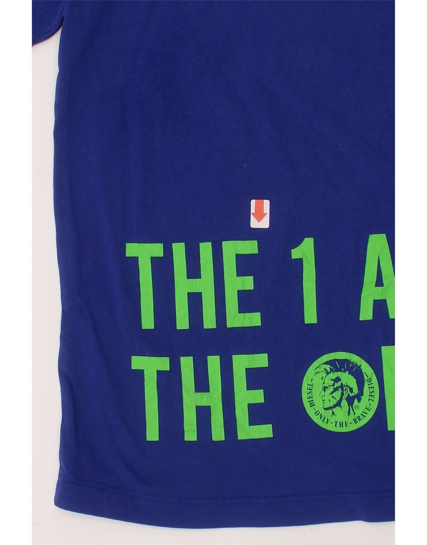 Diesel Boys Graphic T-Shirt Top 9-10 Years Blue Cotton Size M / US 6-8 / IT 42-44 - 3 Thumbnail