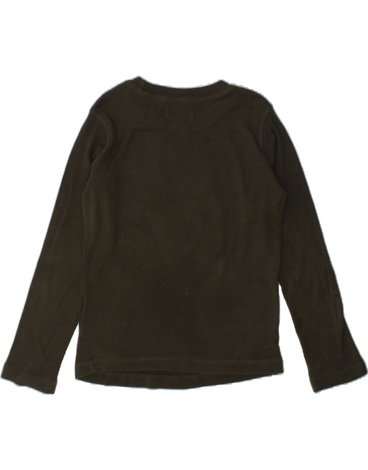 Diesel Boys Graphic Top Long Sleeve 5-6 Years Khaki Cotton Size XS / US 0-2 / IT 36-38 - 2 Thumbnail