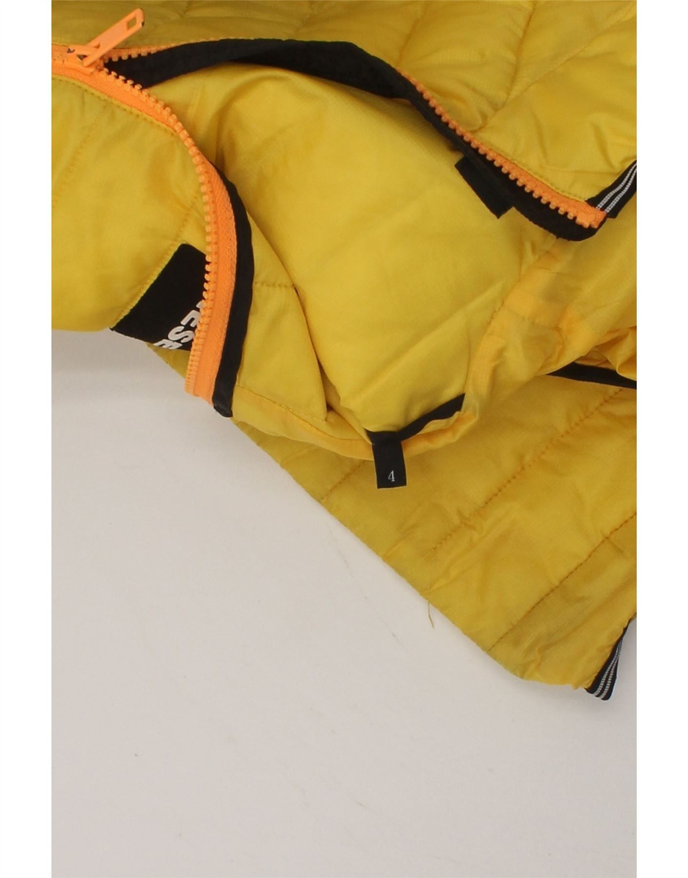 Diesel Boys Hooded Padded Jacket 3-4 Years Yellow Polyester Size XXS / US 00 / IT 34 - 6 Thumbnail