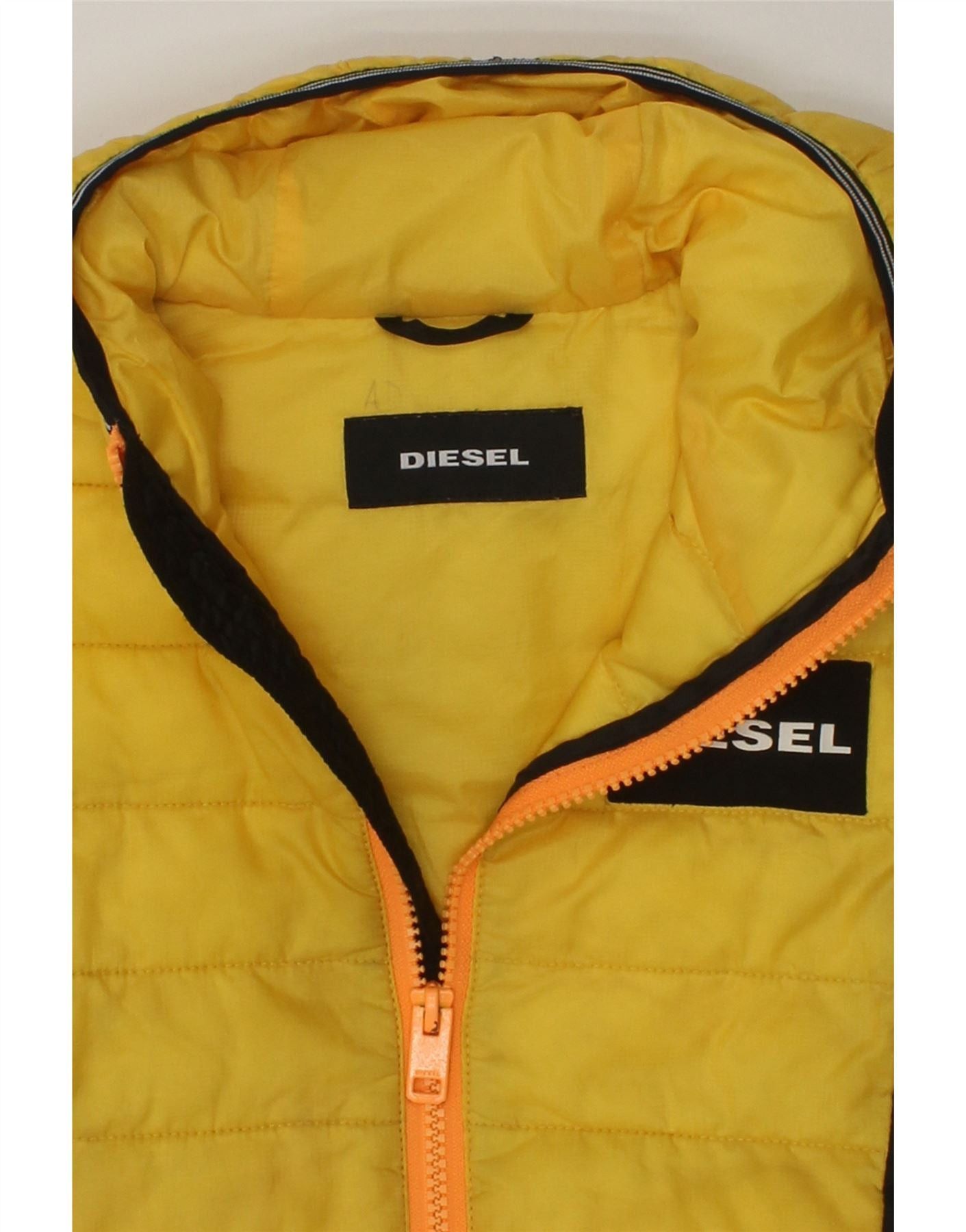 Diesel Boys Hooded Padded Jacket 3-4 Years Yellow Polyester Size XXS / US 00 / IT 34 - 7 Thumbnail