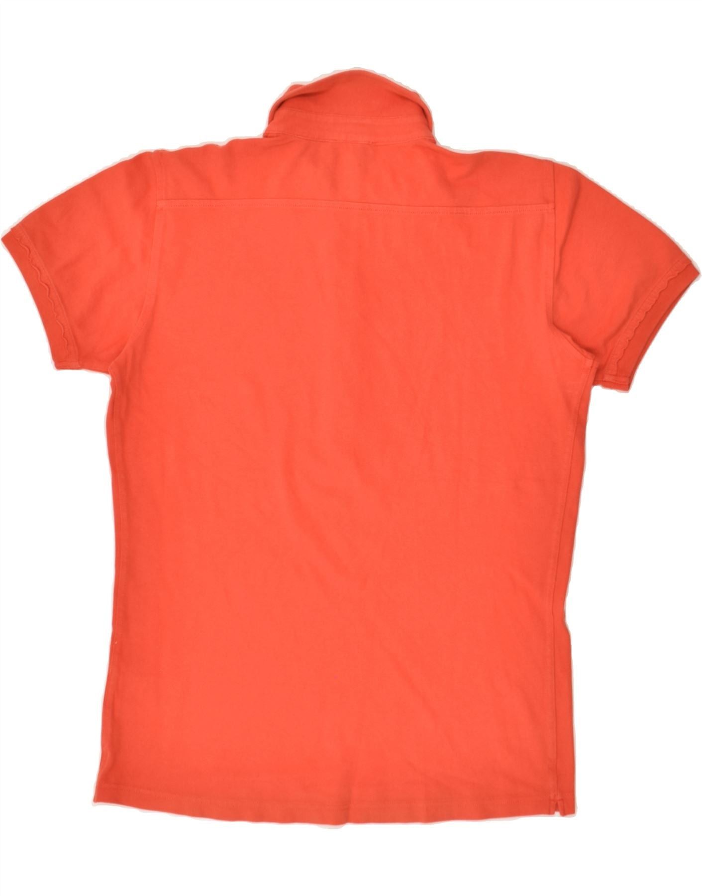 Diesel Womens Polo Shirt UK 14 Large Orange Cotton Size L / US 10 / IT 46 - 2 Thumbnail