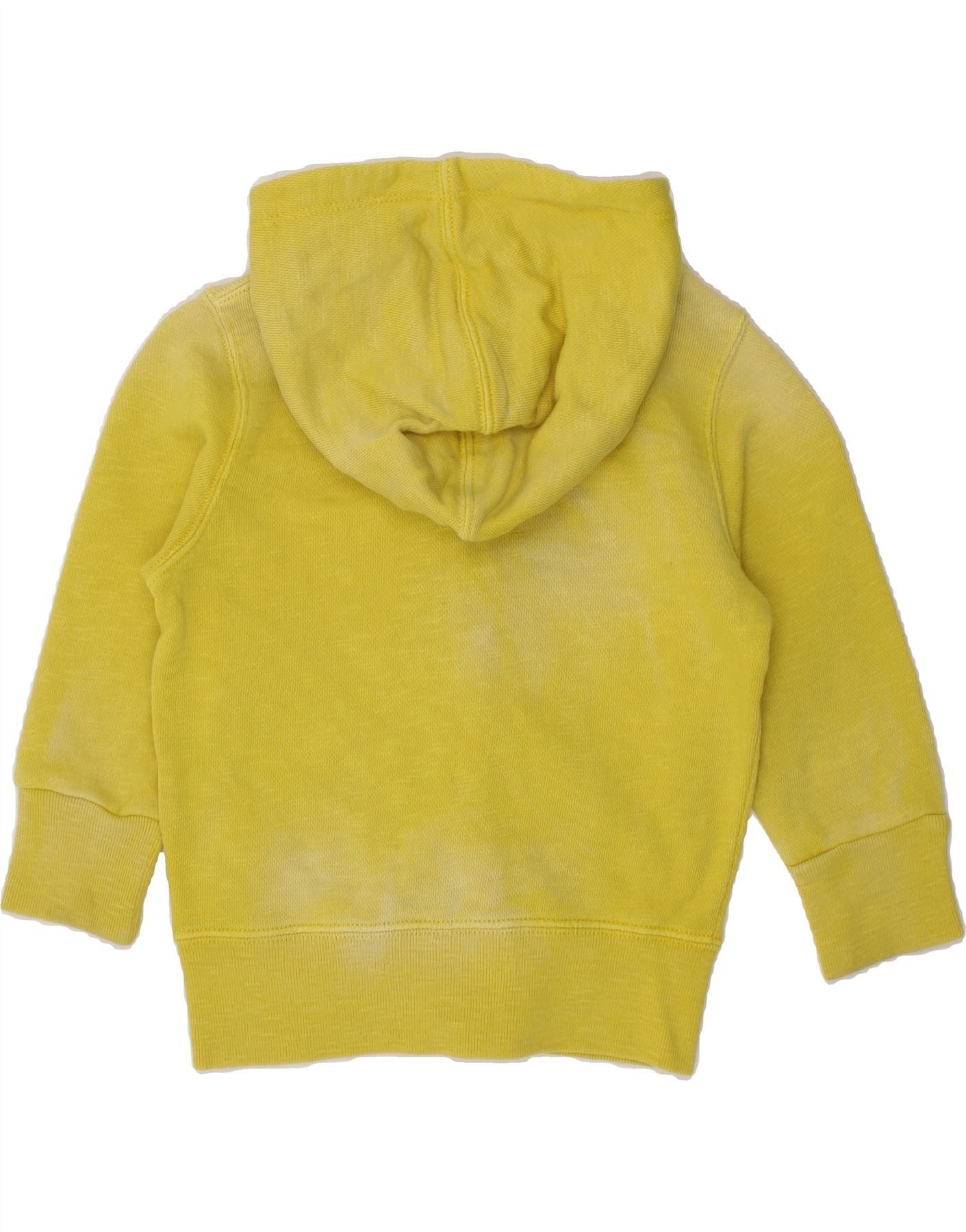 Diesel Baby Boys Zip Hoodie Sweater 12-18 Months Yellow Cotton Size M / US 6-8 / IT 42-44 - 2 Thumbnail