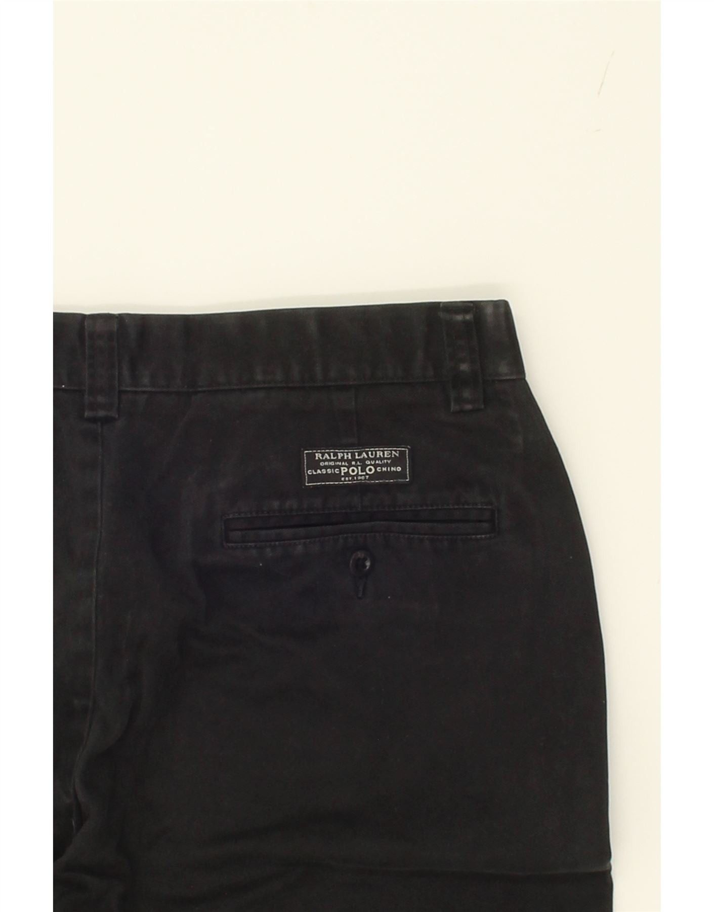 Polo Ralph Lauren Womens Tapered Chino Trousers W33 L34 Black Cotton Size 24" / US 00 / IT 34 - 4 Thumbnail