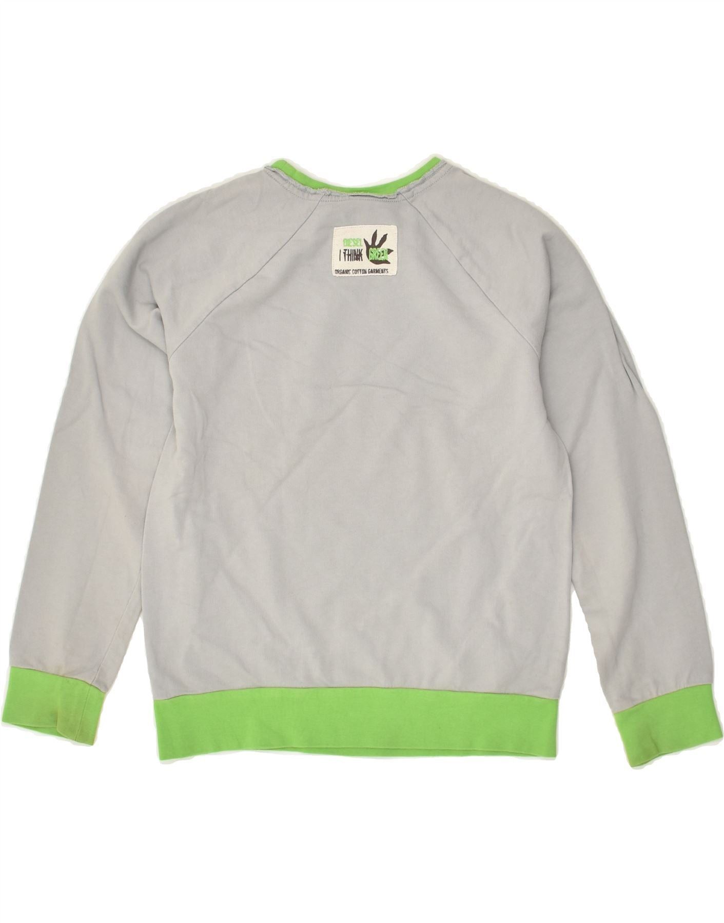 Diesel Boys Graphic Sweatshirt Jumper 4-5 Years Grey Animal Print C Size XS / US 0-2 / IT 36-38 - 2 Thumbnail