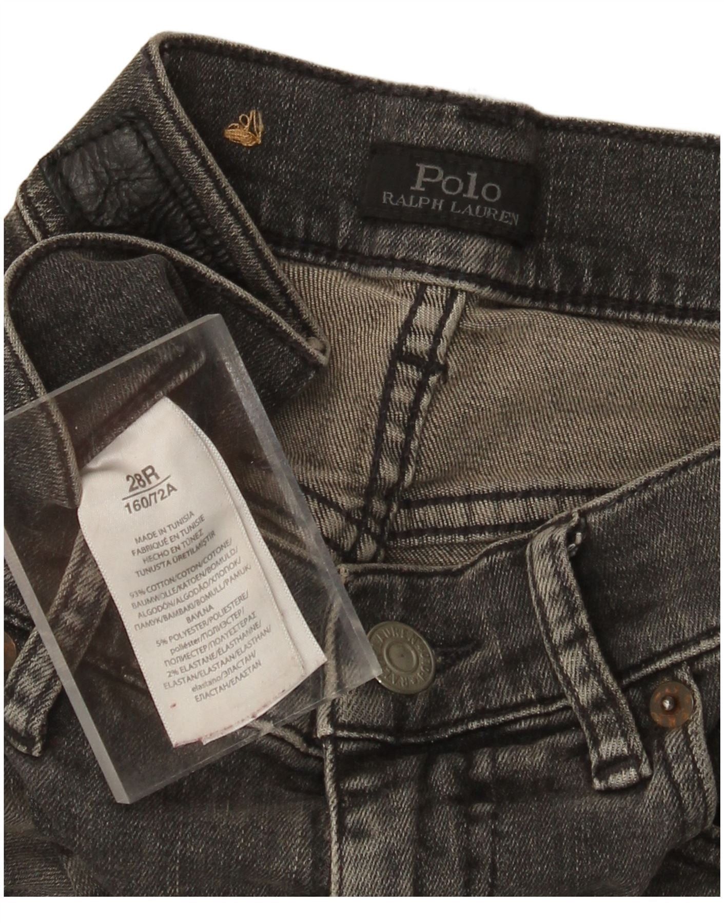Polo Ralph Lauren Womens Distressed Skinny Jeans W28 L25 Grey Cotton Size 42" / US 20 - 3 Thumbnail