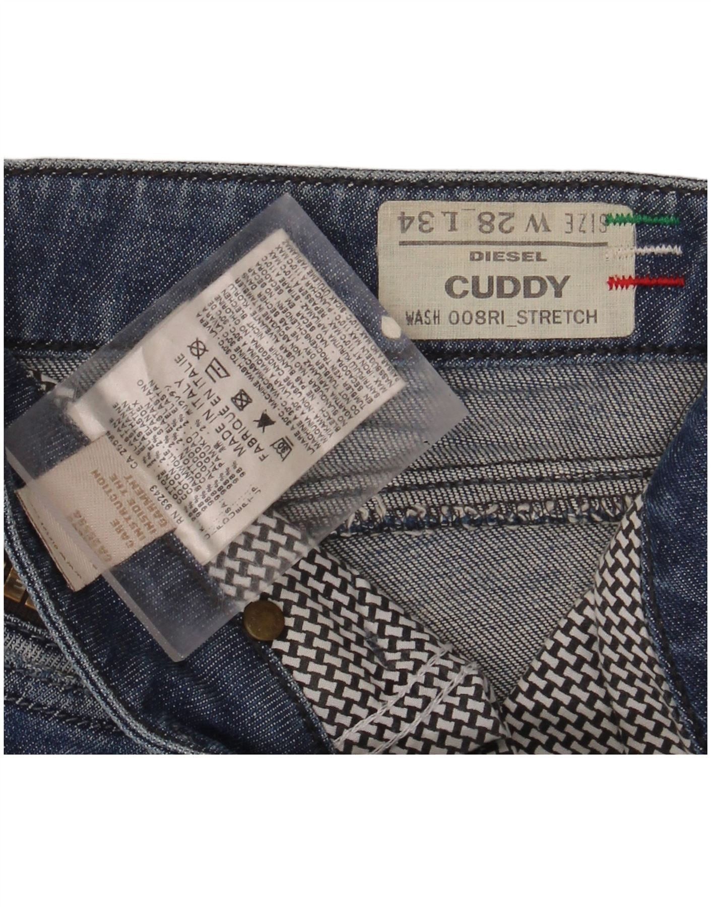 Diesel Womens Cuddy Slim Jeans W28 L30 Blue Cotton Size 42" / US 20 - 3 Thumbnail