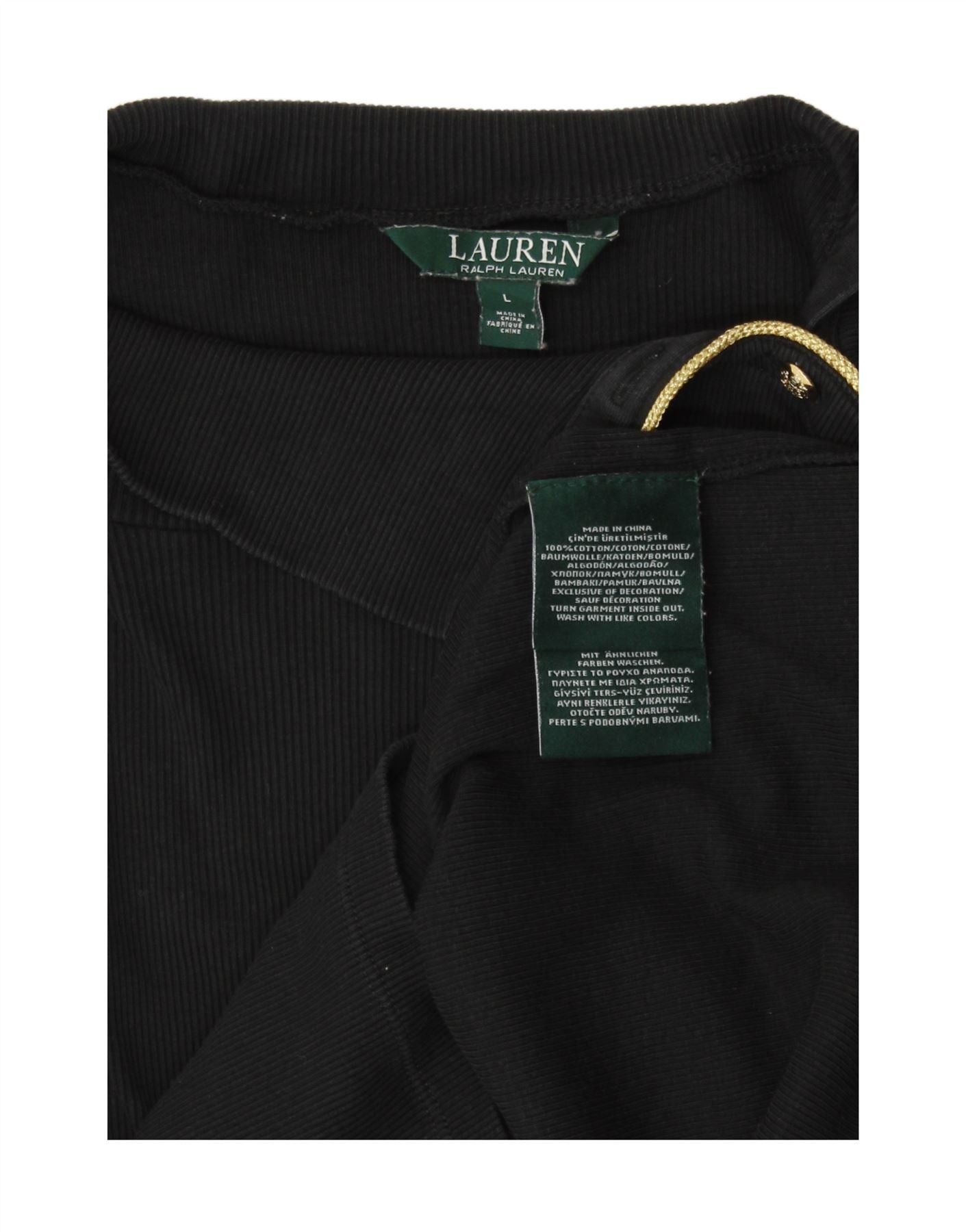 Ralph Lauren Womens Blouse Top UK 14 Large Black Size S / US 4 / IT 40 - 3 Thumbnail