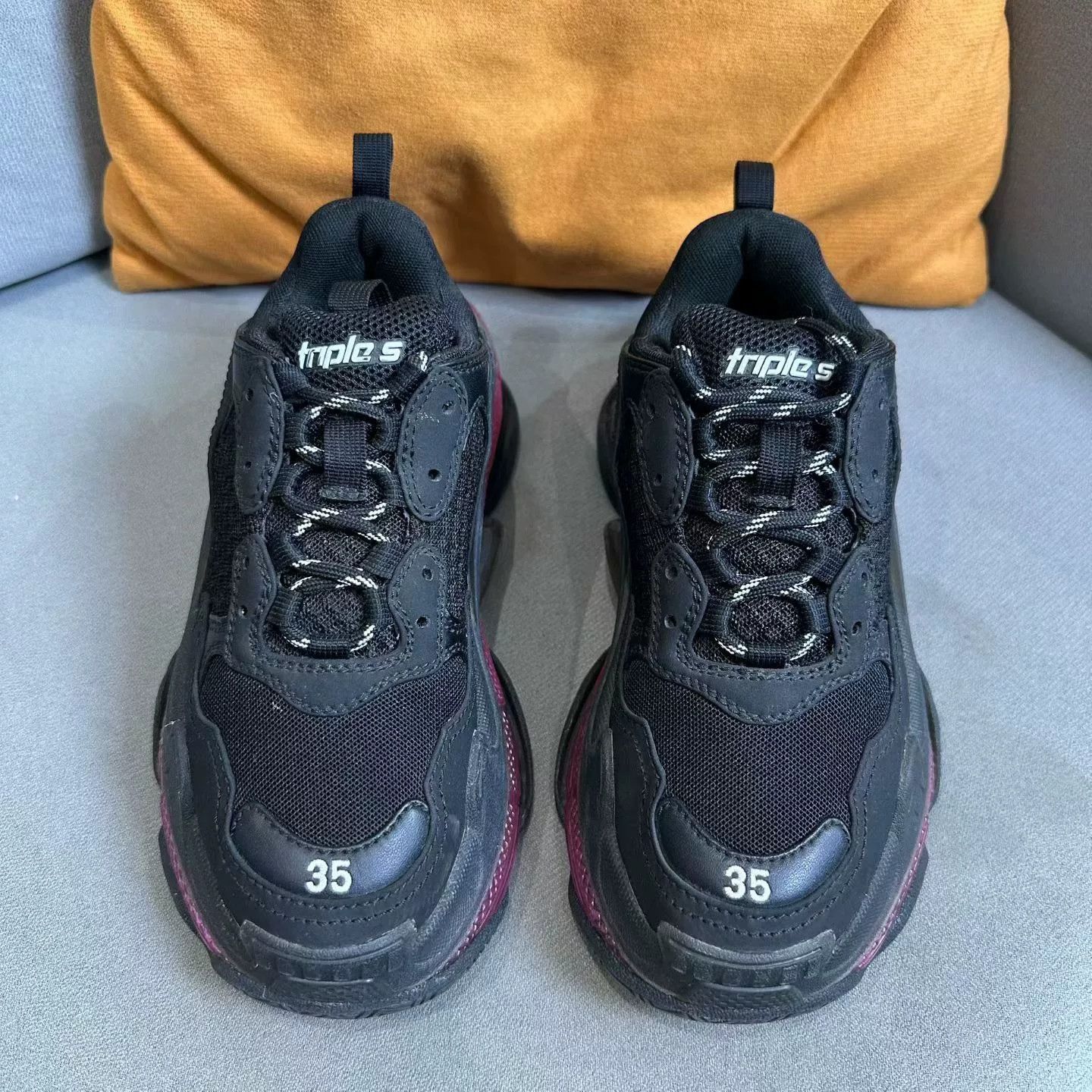 Balenciaga Balenciaga Purple Lowtop Sneakers us_5 Women Size US 5 / IT 35 - 2 Thumbnail