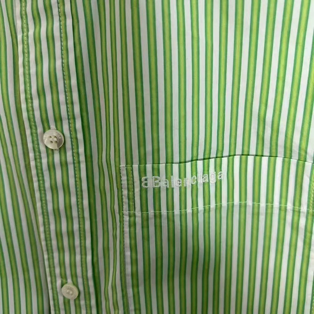 Balenciaga Balenciaga Striped Green Shirt l Men Size US L / EU 52-54 / 3 - 3 Thumbnail