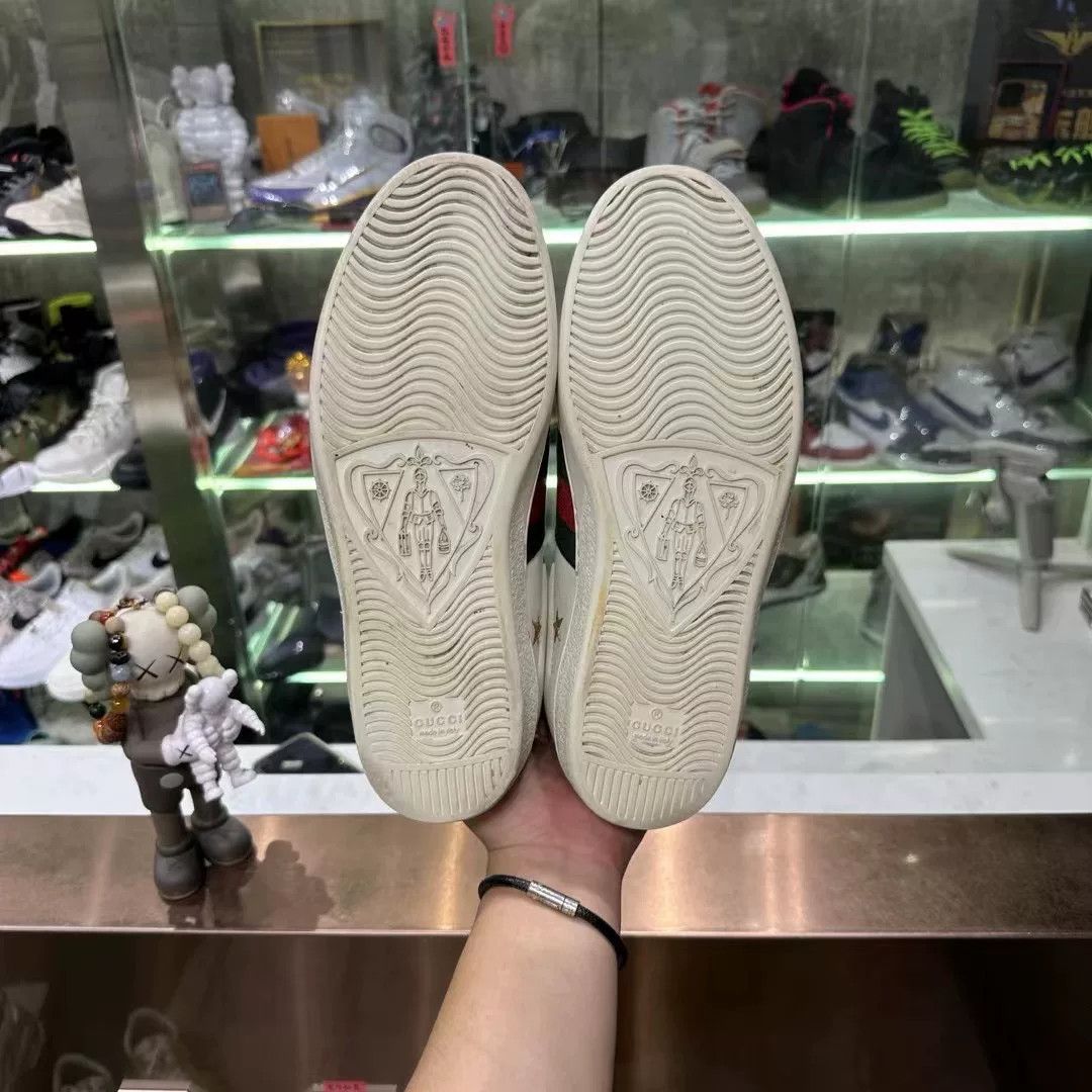 Gucci Gucci Embroidered White Lowtop Sneakers 9 Men Size US 9 / EU 42 - 3 Thumbnail