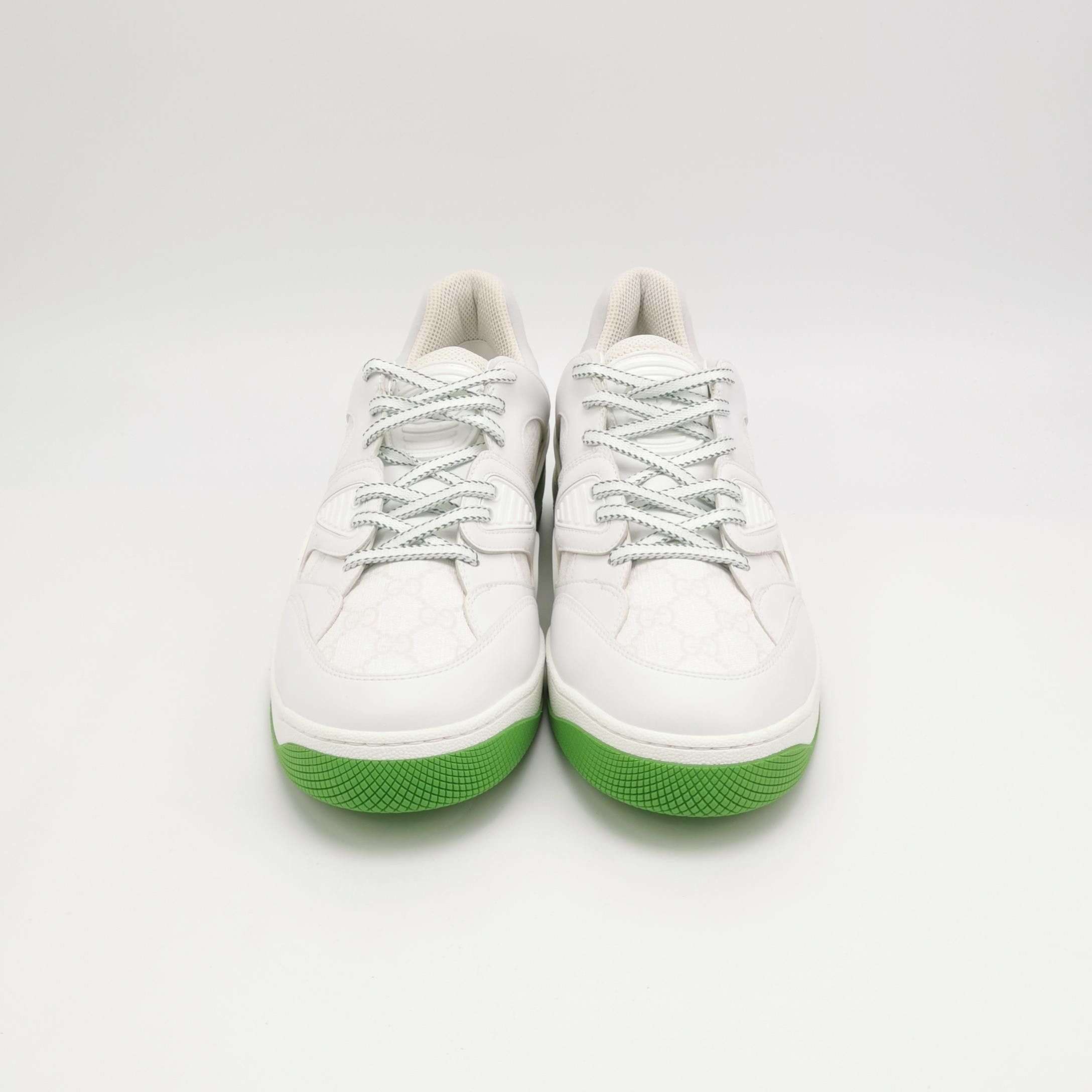 Gucci Gucci Basket White Green Low Top Sneakers EU 47 Size US 14 / EU 47 - 4 Thumbnail