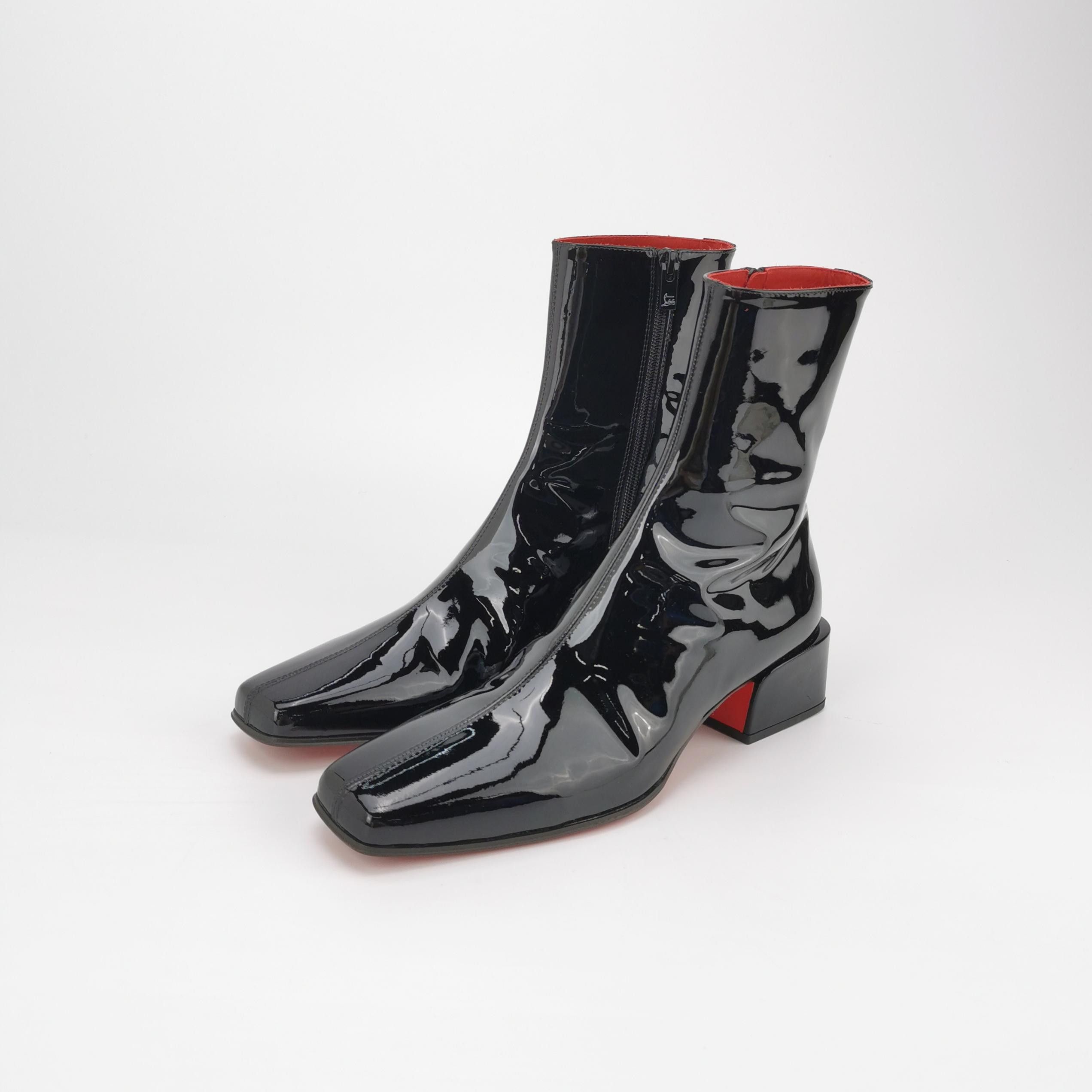 Christian Louboutin Christian Louboutin Patent Leather Square Toe Boots 40 Size US 10 / IT 40 - 3 Thumbnail