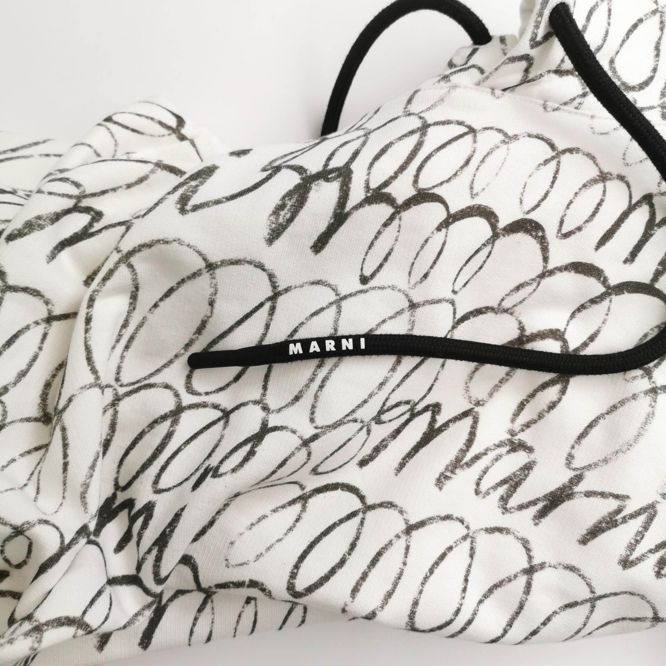 Marni Marni Scribble Print Logo Hoodie Size 50 Size US M / EU 48-50 / 2 - 4 Thumbnail