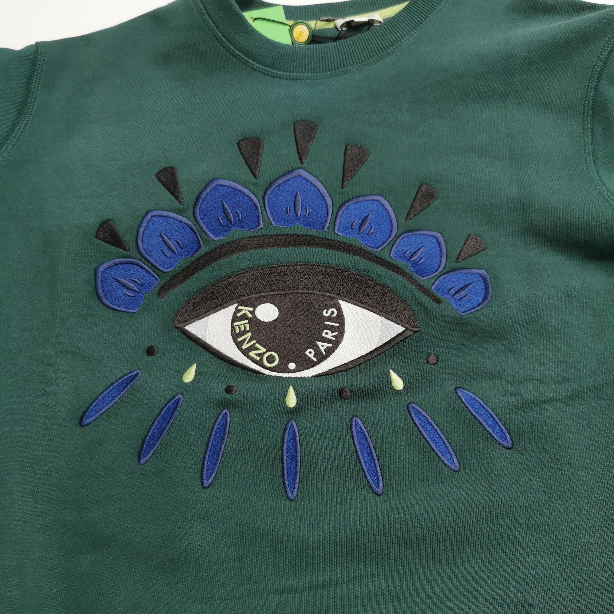 Kenzo Kenzo Eye Embroidery Sweatshirt Green Size M Size US M / EU 48-50 / 2 - 4 Thumbnail