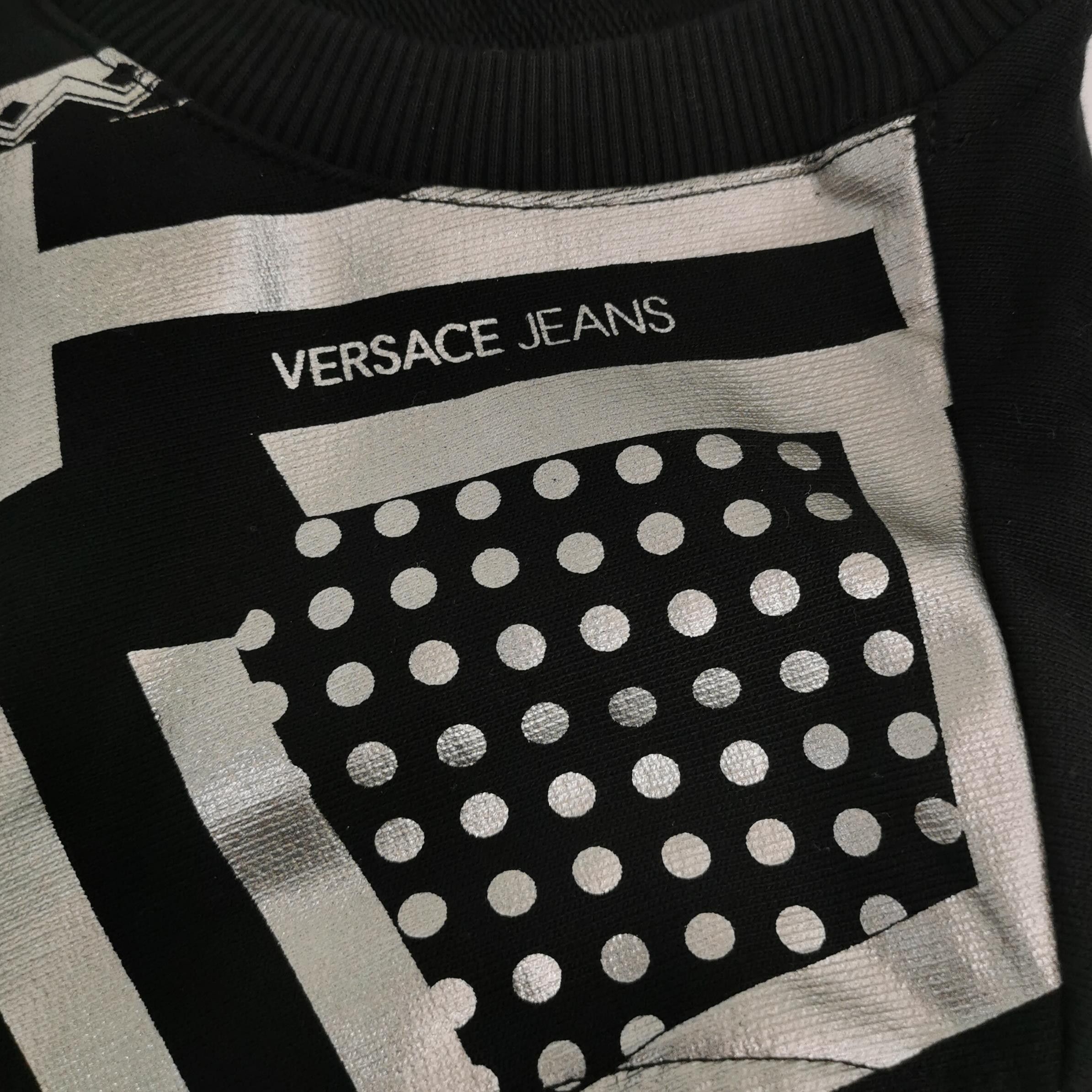 Versace Jeans Couture Versace Jeans Silver Foil Print Sweatshirt Size M Size US M / EU 48-50 / 2 - 4 Thumbnail