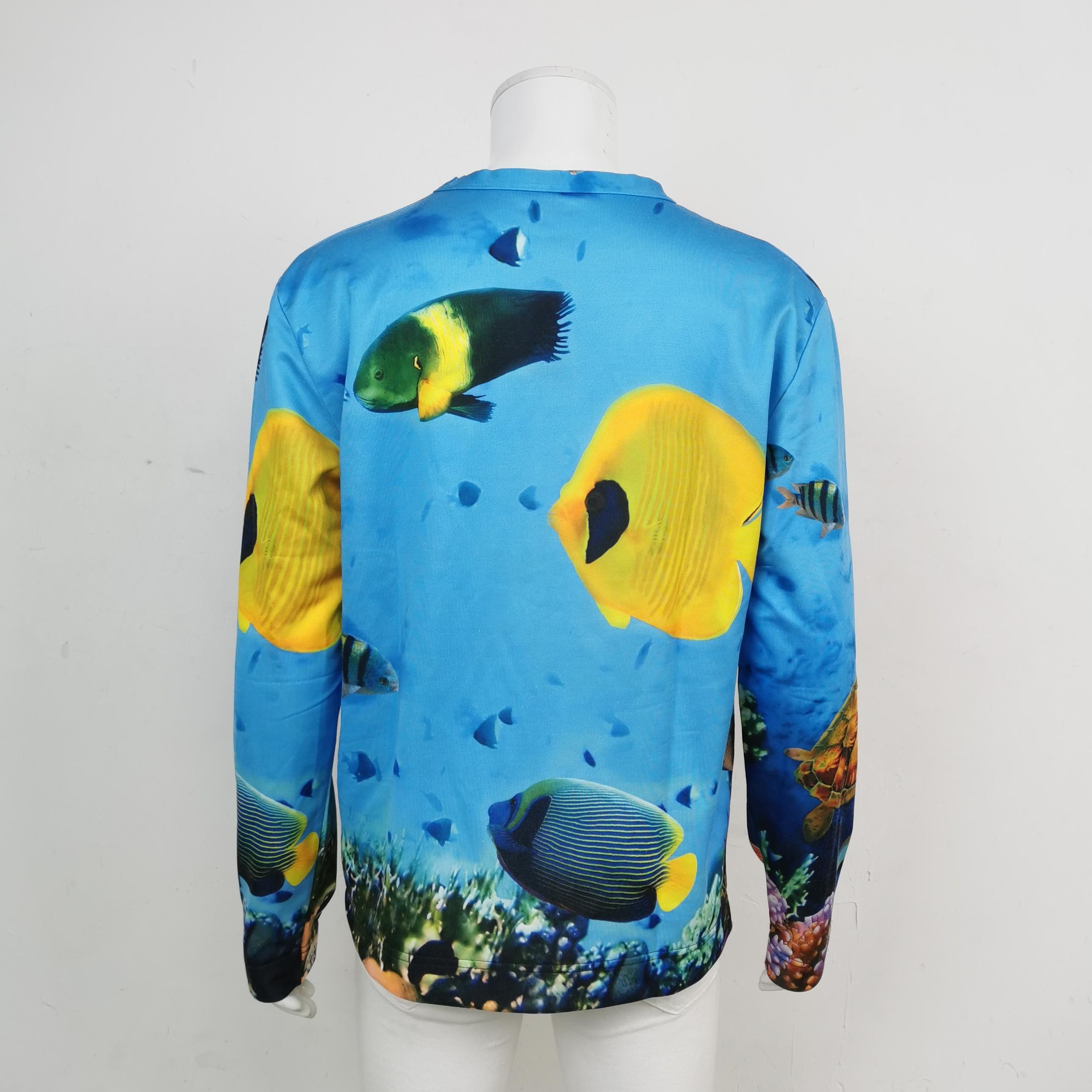Moschino Moschino Ocean Print Logo Sweatshirt Size M Size US M / EU 48-50 / 2 - 3 Thumbnail
