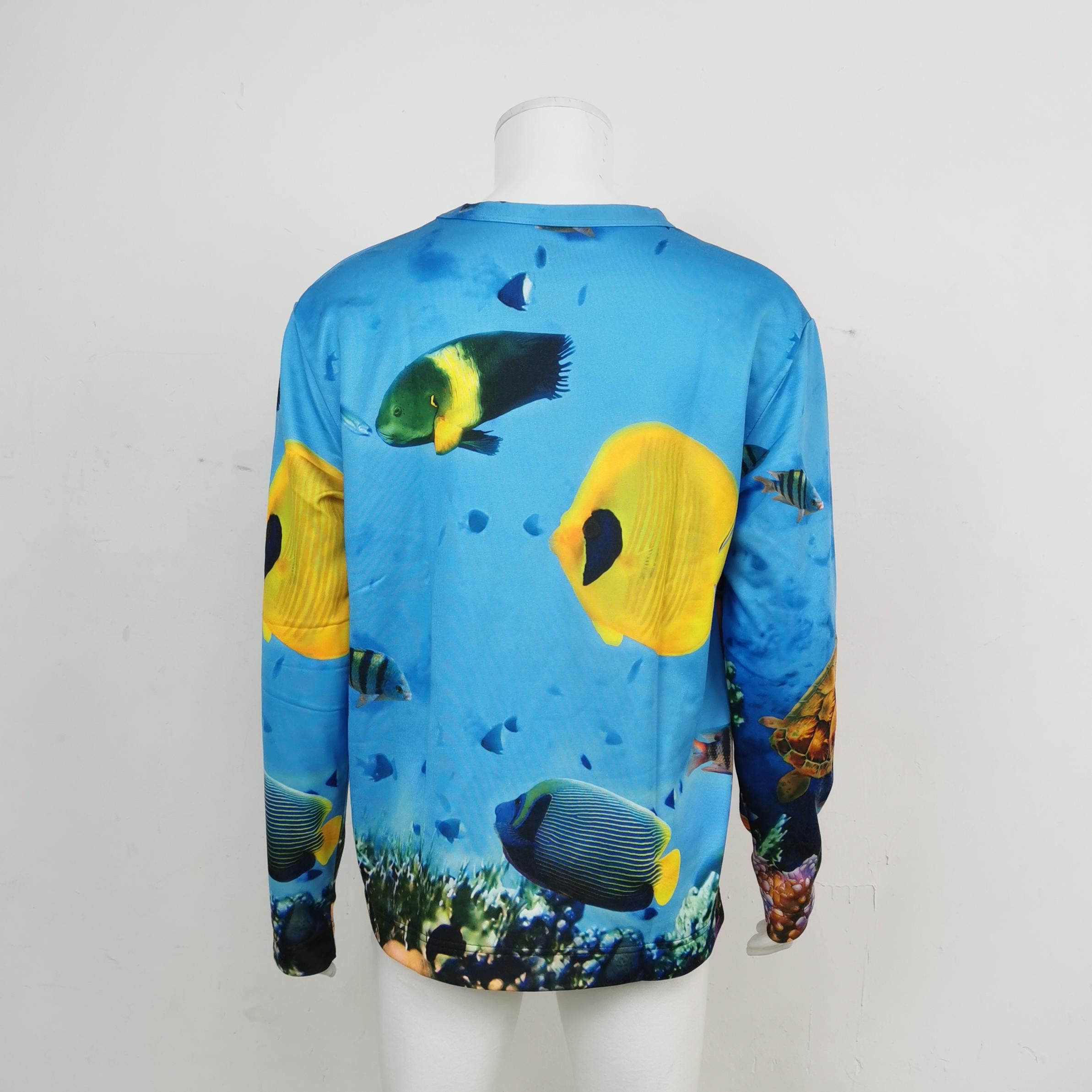Moschino Moschino Ocean Print Logo Sweatshirt L Size US L / EU 52-54 / 3 - 3 Thumbnail
