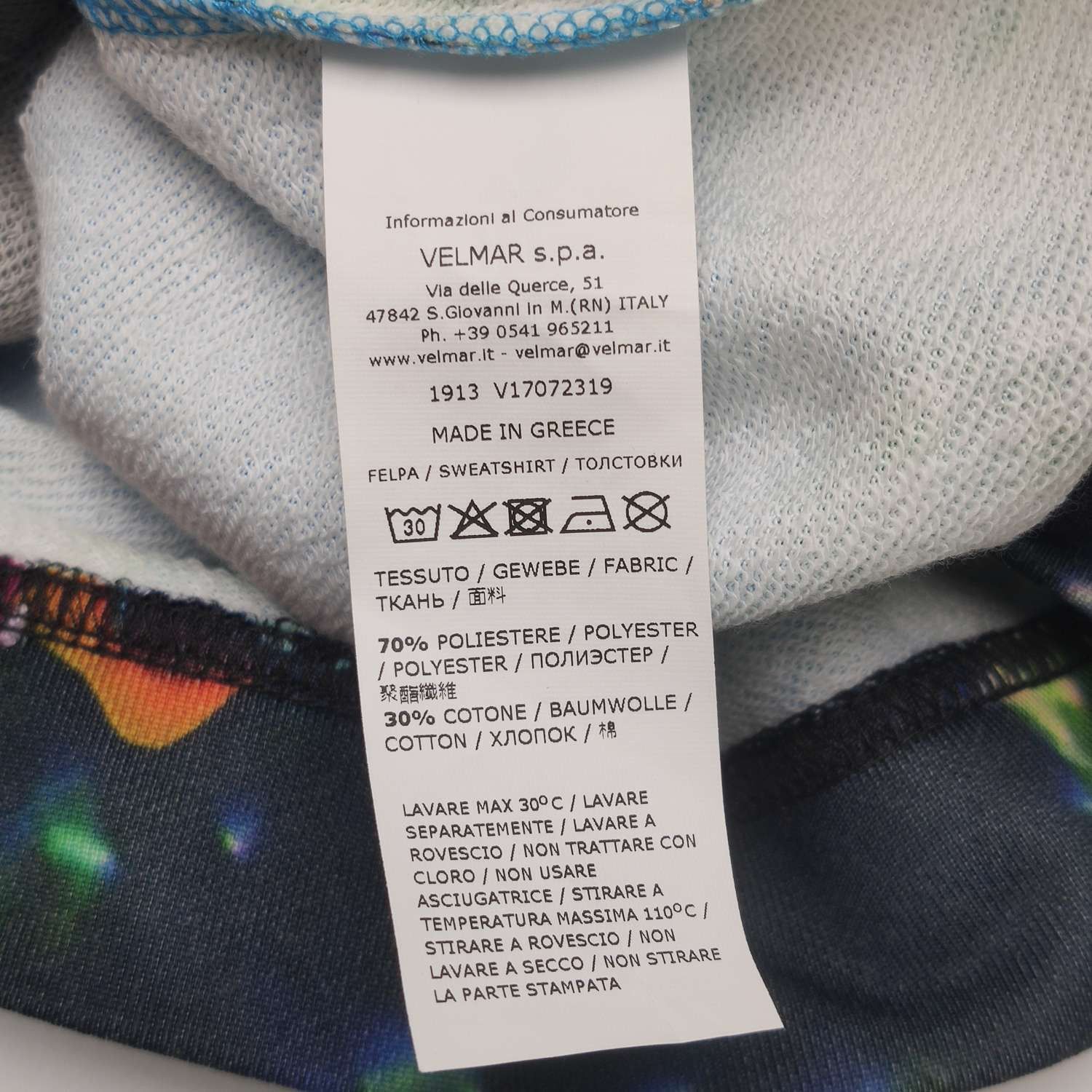 Moschino Moschino Ocean Print Logo Sweatshirt L Size US L / EU 52-54 / 3 - 9 Thumbnail