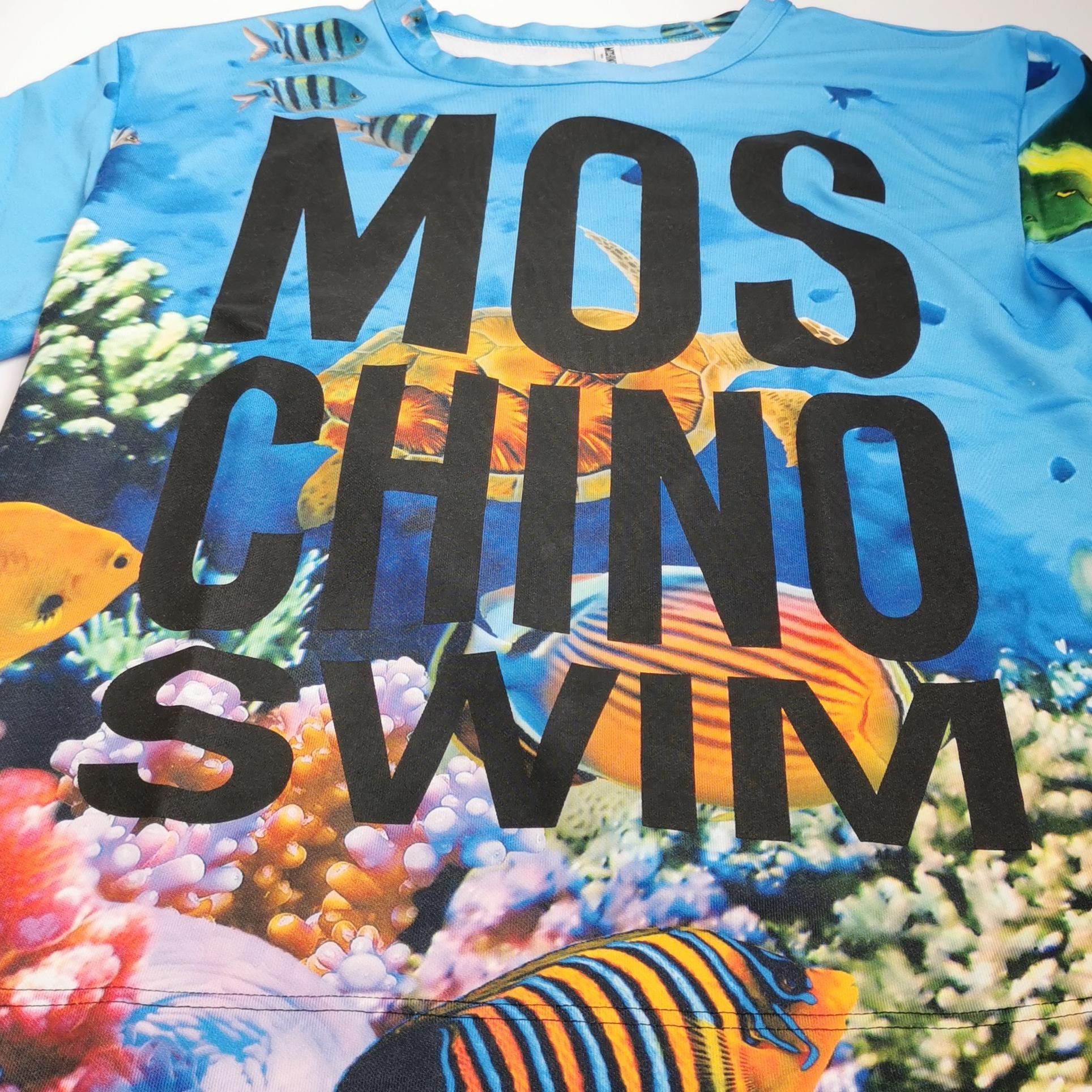 Moschino Moschino Ocean Print Logo Sweatshirt L Size US L / EU 52-54 / 3 - 4 Thumbnail