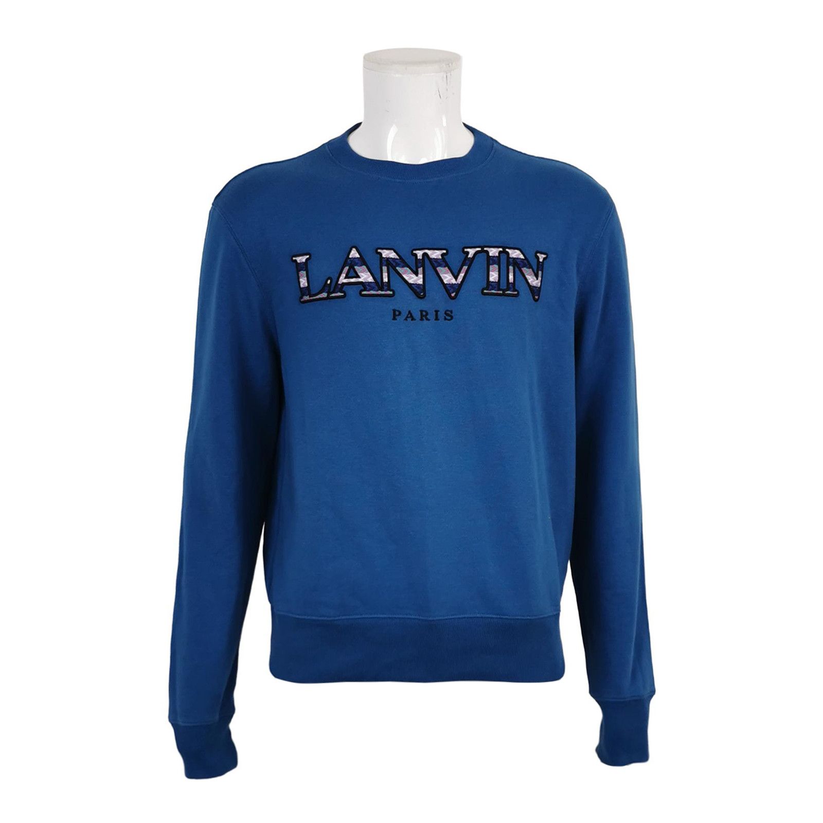 Lanvin Lanvin Logo Blue Sweatshirt Size M Size US M / EU 48-50 / 2 - 2 Thumbnail