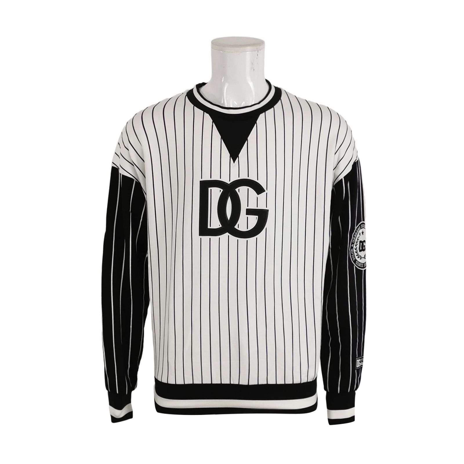 Dolce & Gabbana Dolce & Gabbana Striped DG Logo Sweatshirt S Size US S / EU 44-46 / 1 - 2 Thumbnail