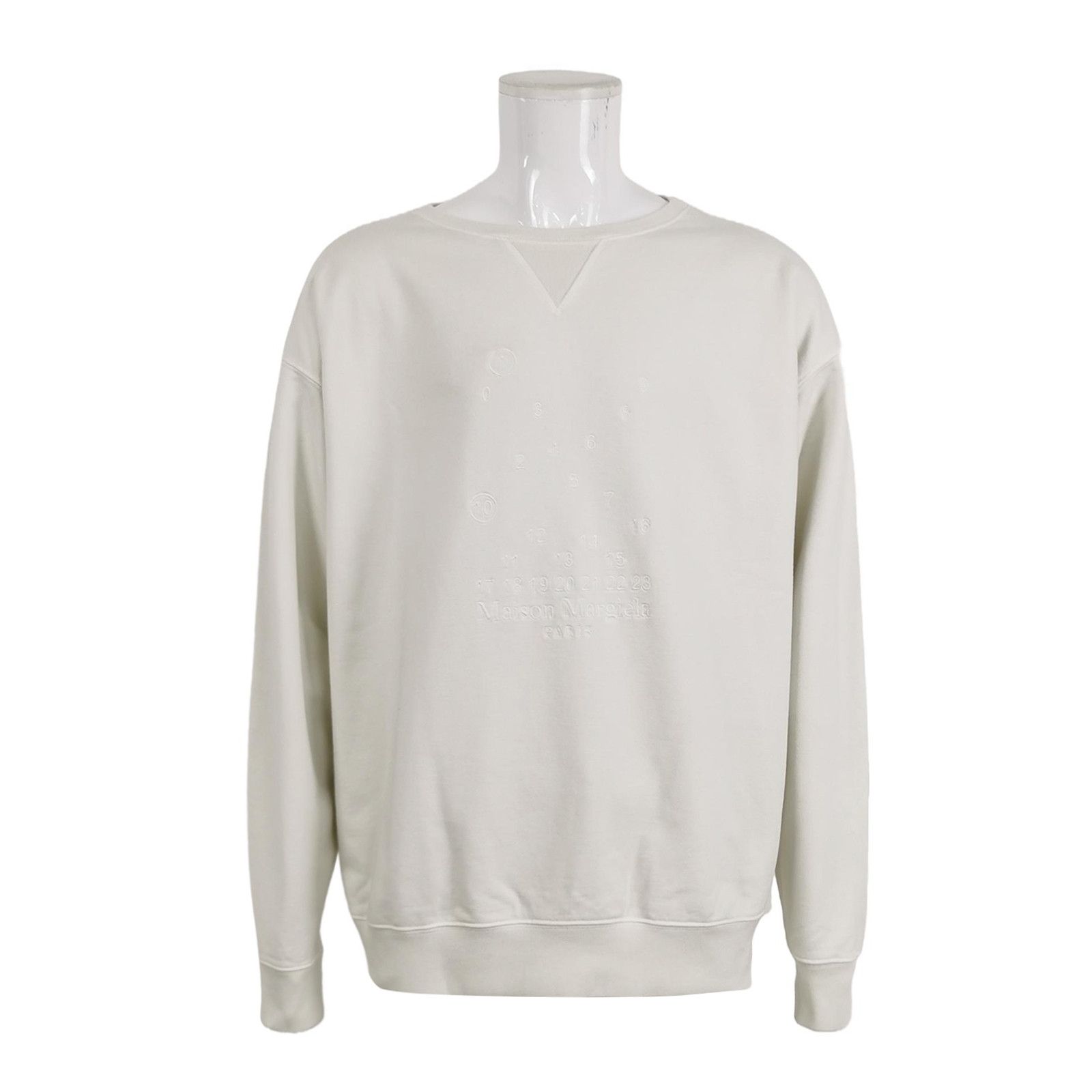 Maison Margiela Maison Margiela Tonal Numbers Logo Sweatshirt Size M Size US M / EU 48-50 / 2 - 2 Thumbnail