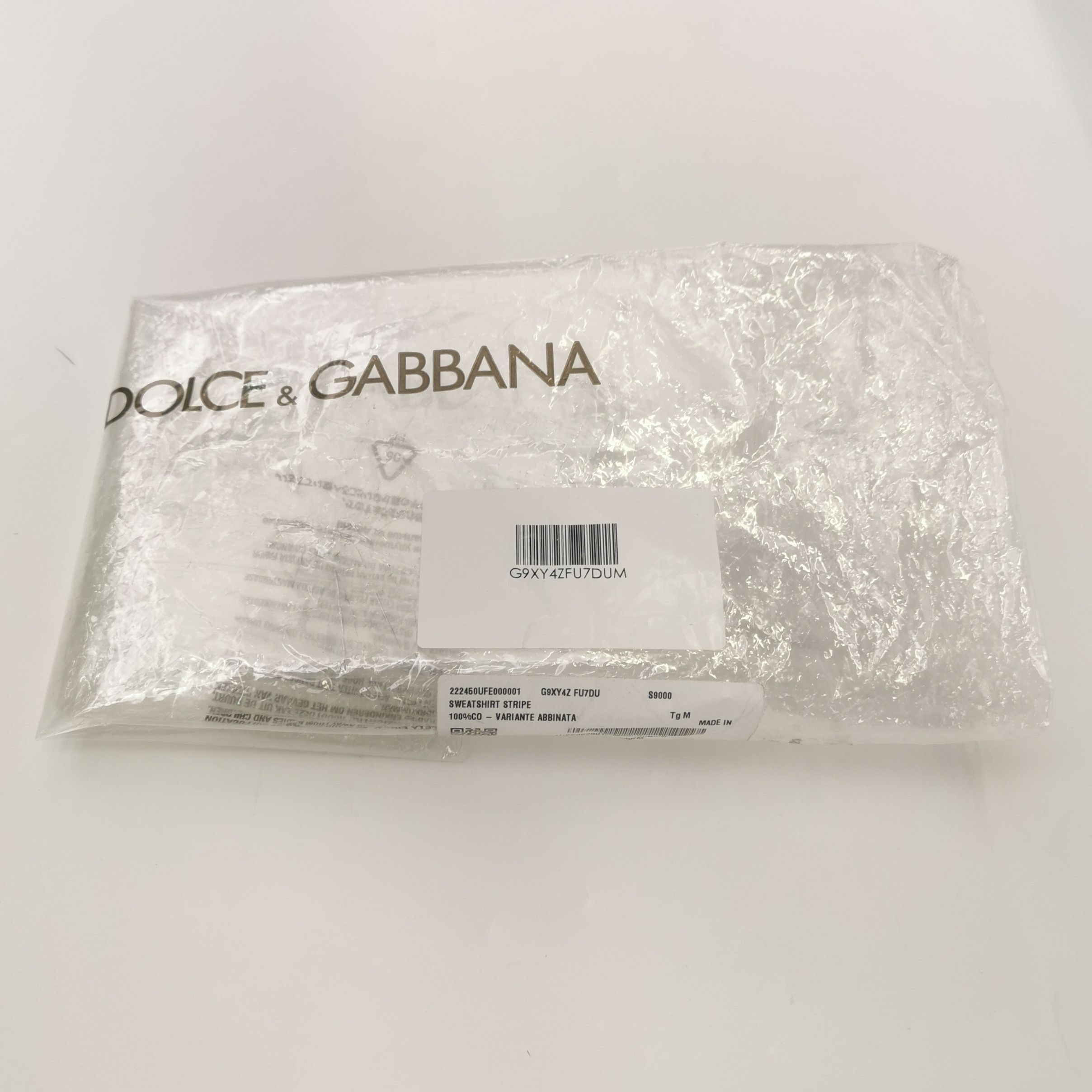 Dolce & Gabbana Dolce & Gabbana Striped Logo Sweatshirt Size M Size US M / EU 48-50 / 2 - 7 Thumbnail
