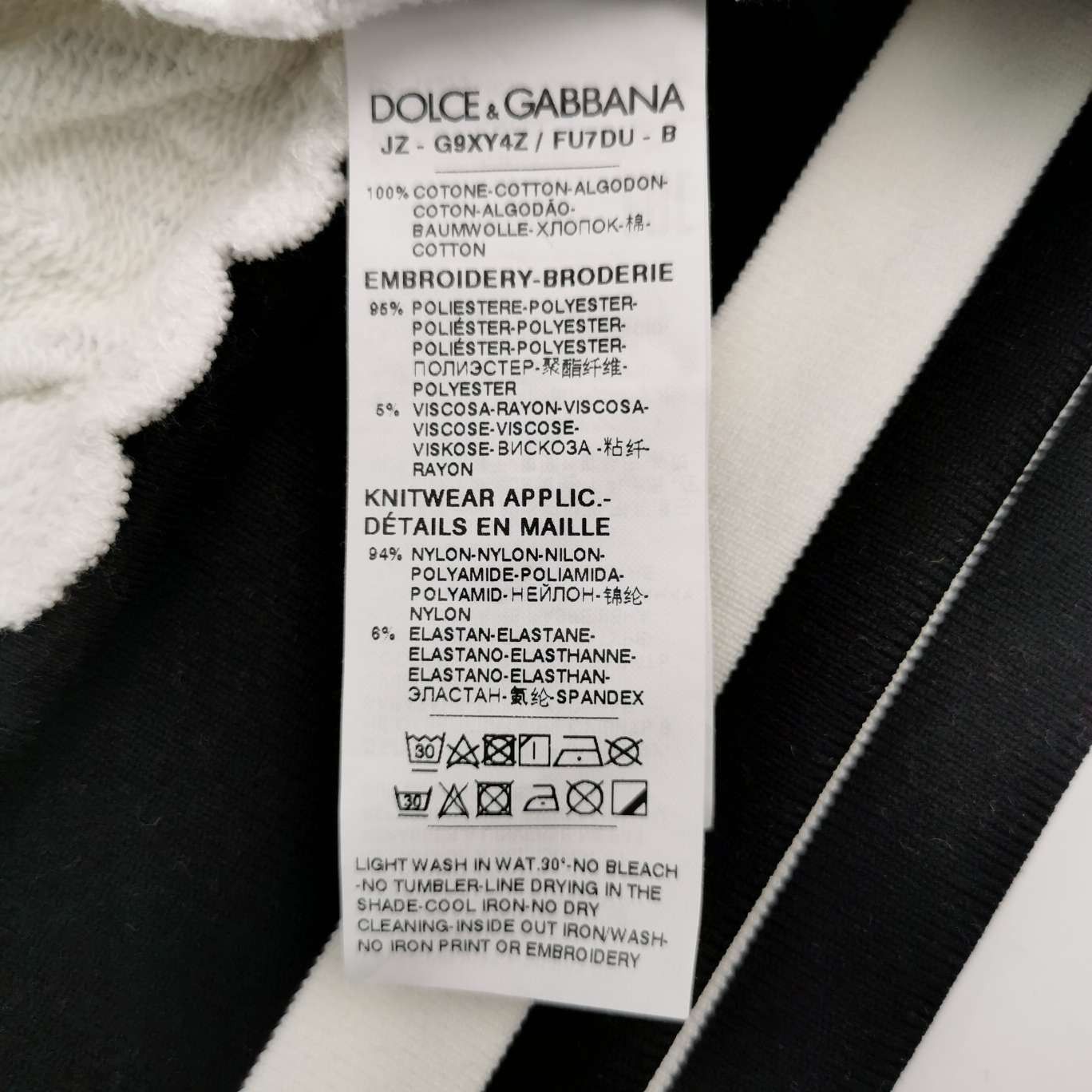 Dolce & Gabbana Dolce & Gabbana Striped Logo Sweatshirt Size M Size US M / EU 48-50 / 2 - 10 Thumbnail
