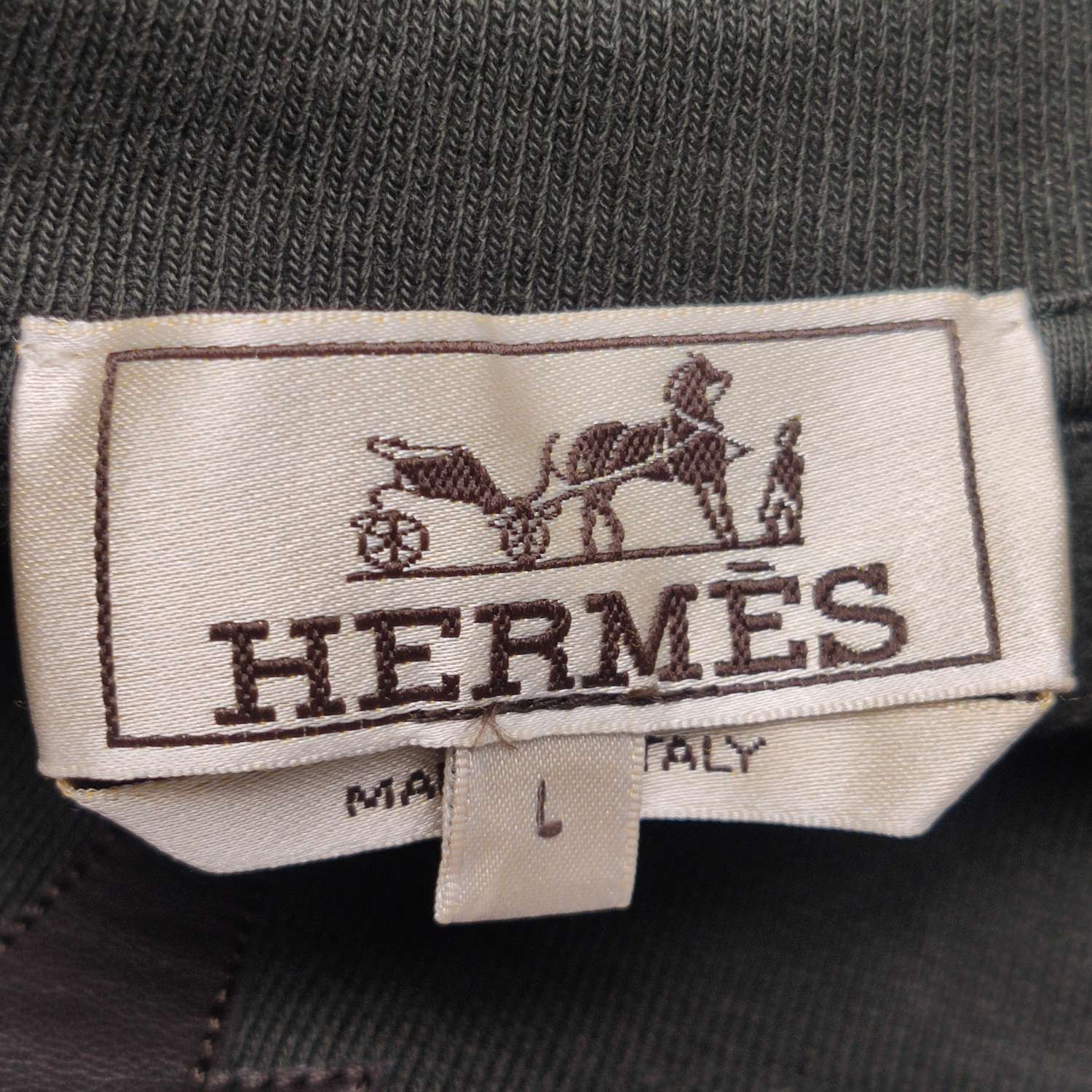 Hermes Hermes Lambskin Patch Cotton Sweatshirt Size L Size US L / EU 52-54 / 3 - 5 Thumbnail