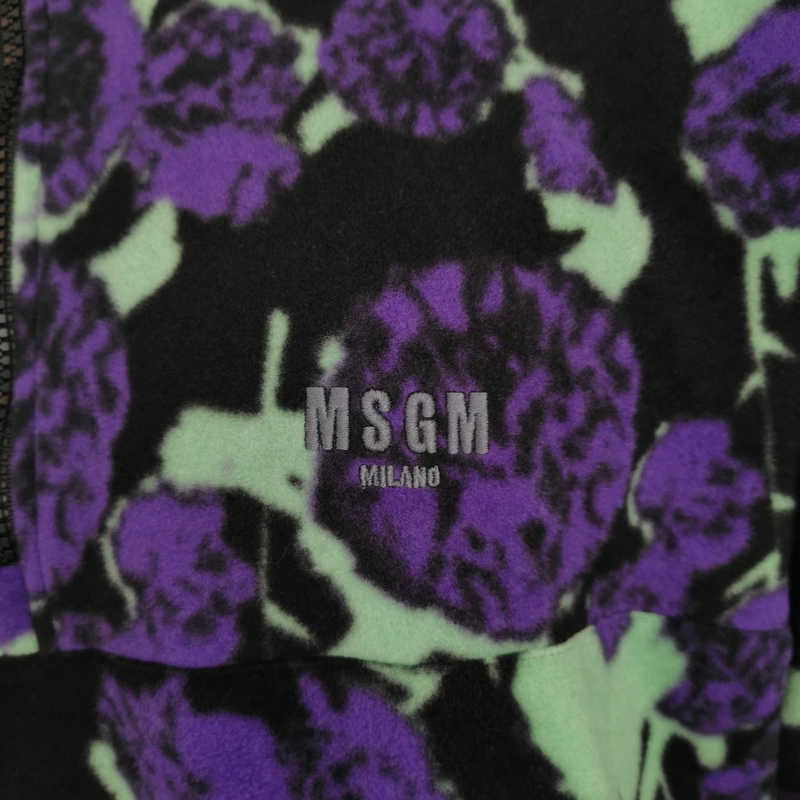MSGM MSGM Floral Logo Half-Zip Sweatshirt Size 48 Size US M / EU 48-50 / 2 - 4 Thumbnail