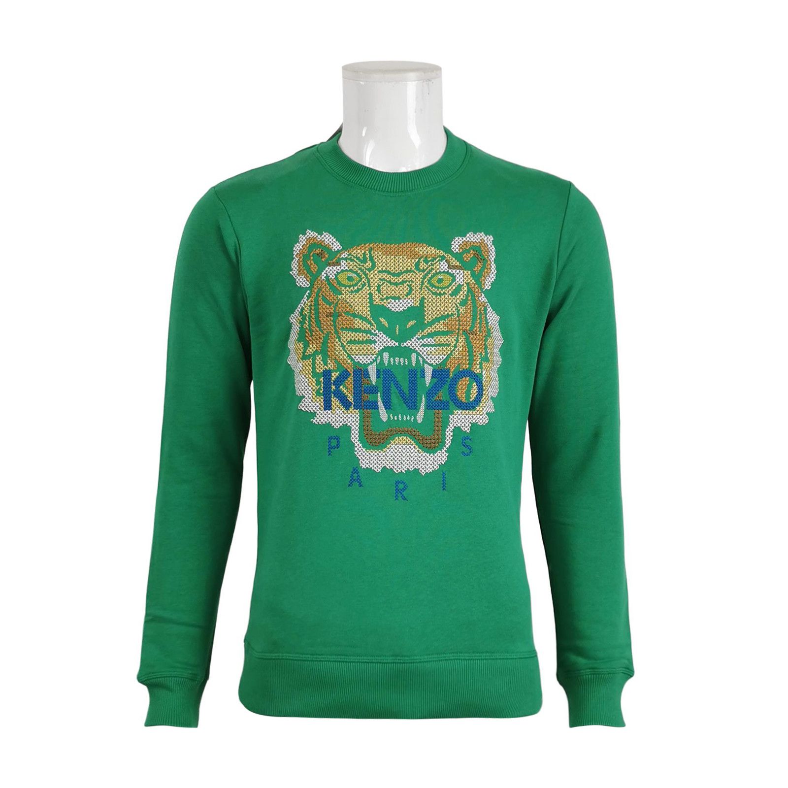 Kenzo Kenzo Tiger Embroidery Sweatshirt Green XS Size US XS / EU 42 / 0 - 2 Thumbnail