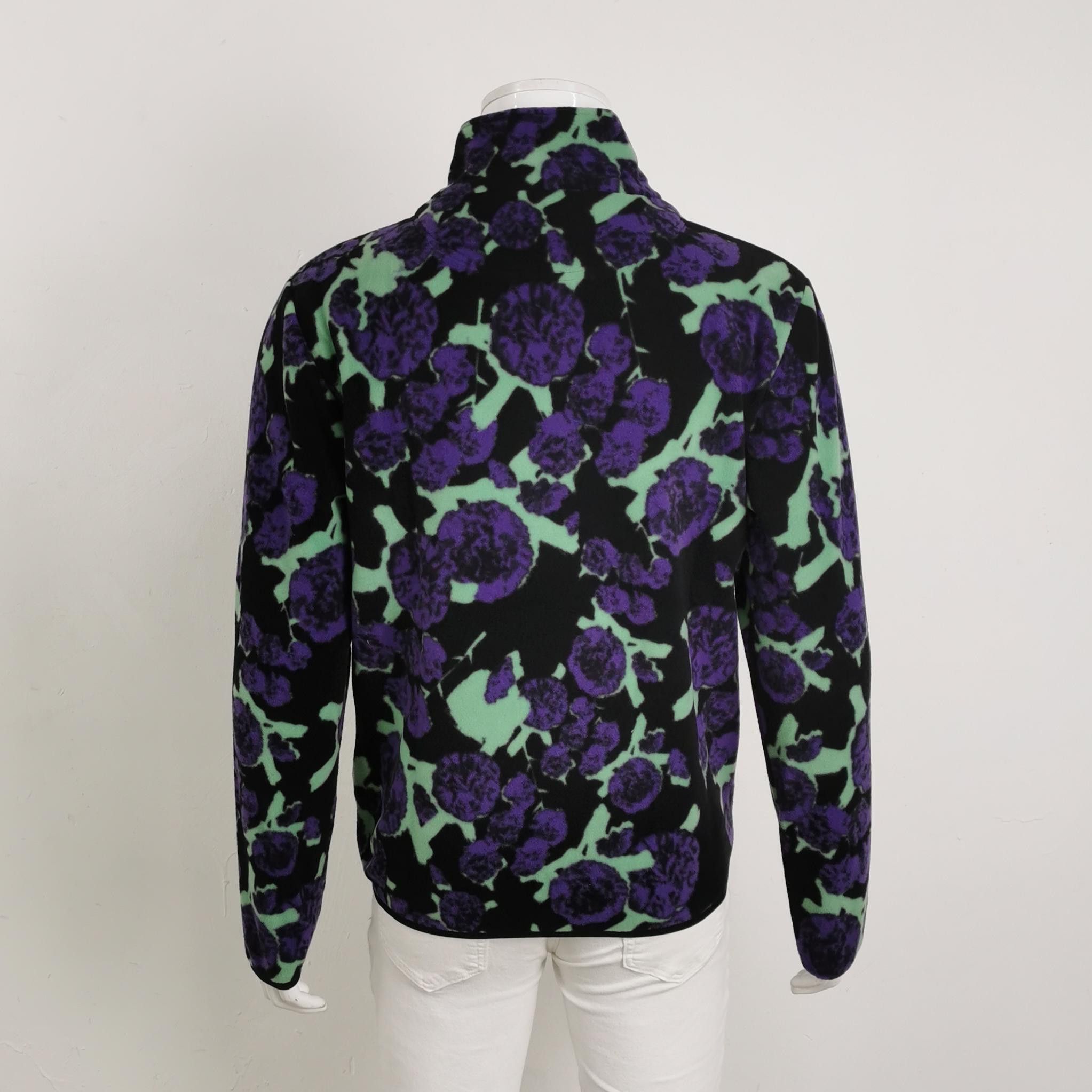 MSGM MSGM Floral Fleece Quarter Zip Sweatshirt S Size US S / EU 44-46 / 1 - 3 Thumbnail