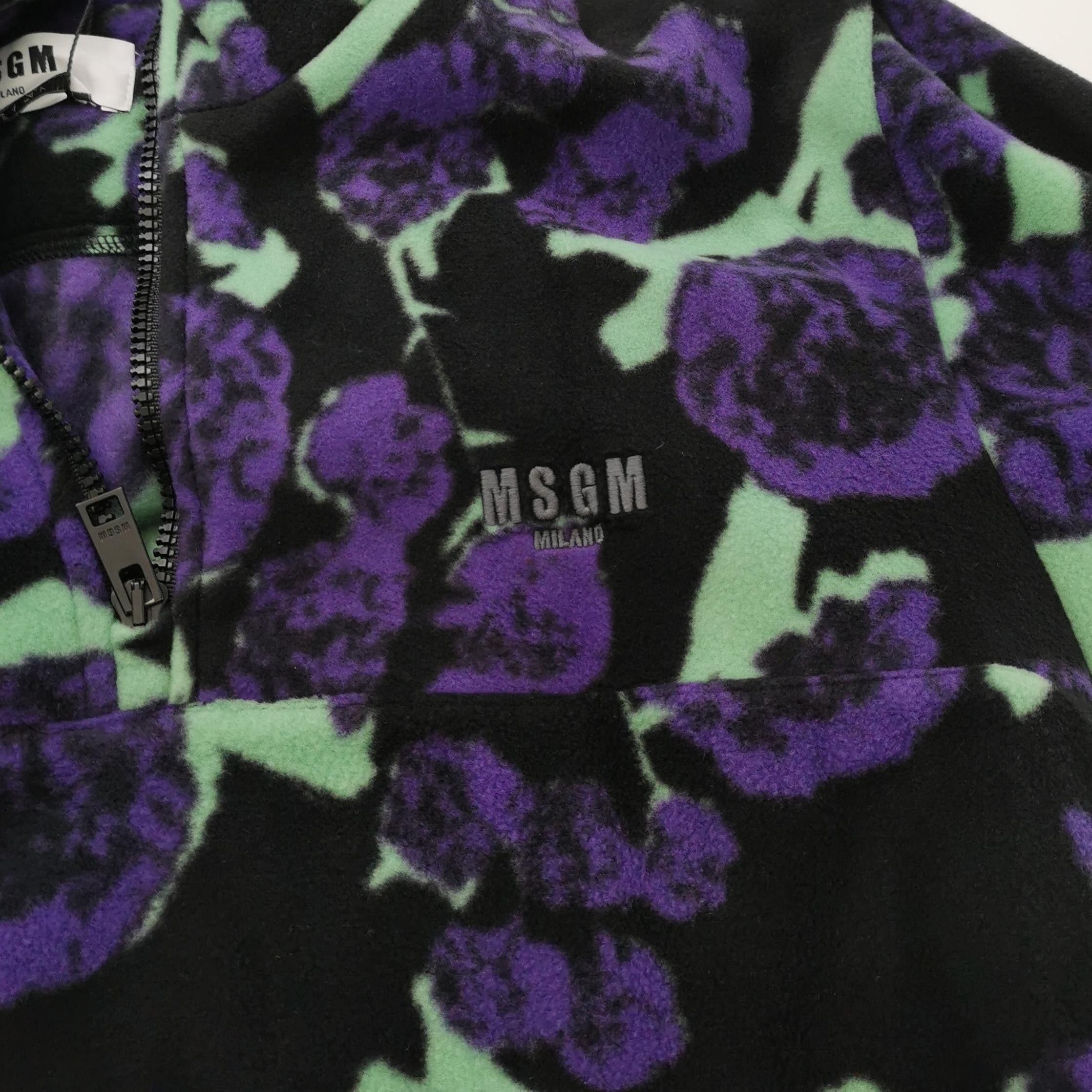 MSGM MSGM Floral Fleece Quarter Zip Sweatshirt S Size US S / EU 44-46 / 1 - 4 Thumbnail