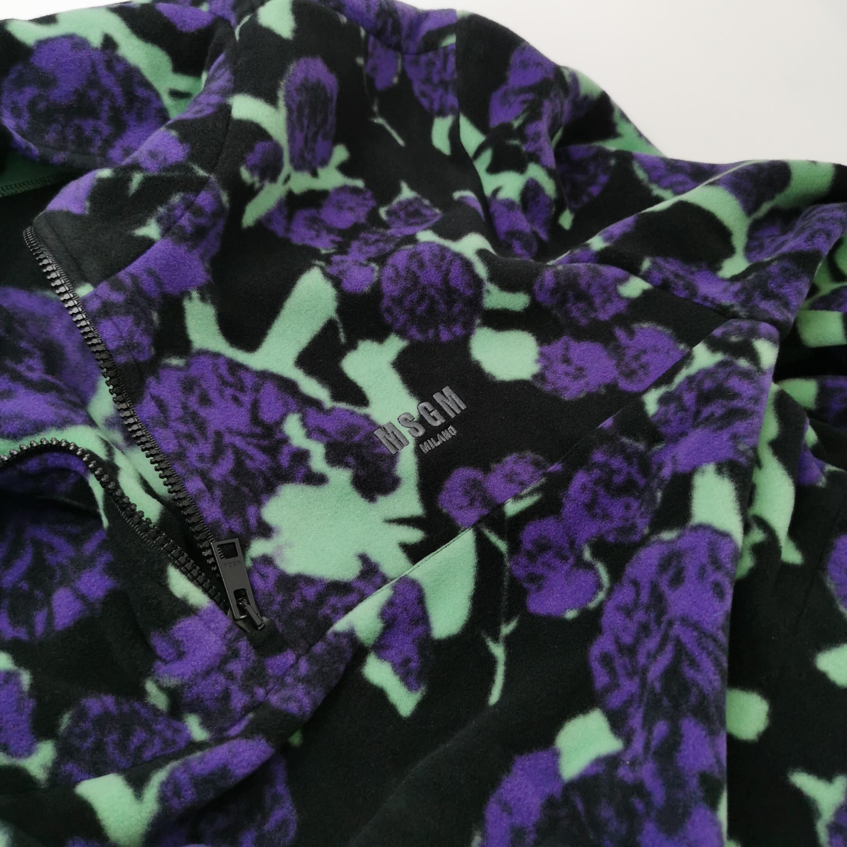MSGM MSGM Floral Fleece Quarter-Zip Sweatshirt Size 48 Size US M / EU 48-50 / 2 - 4 Thumbnail