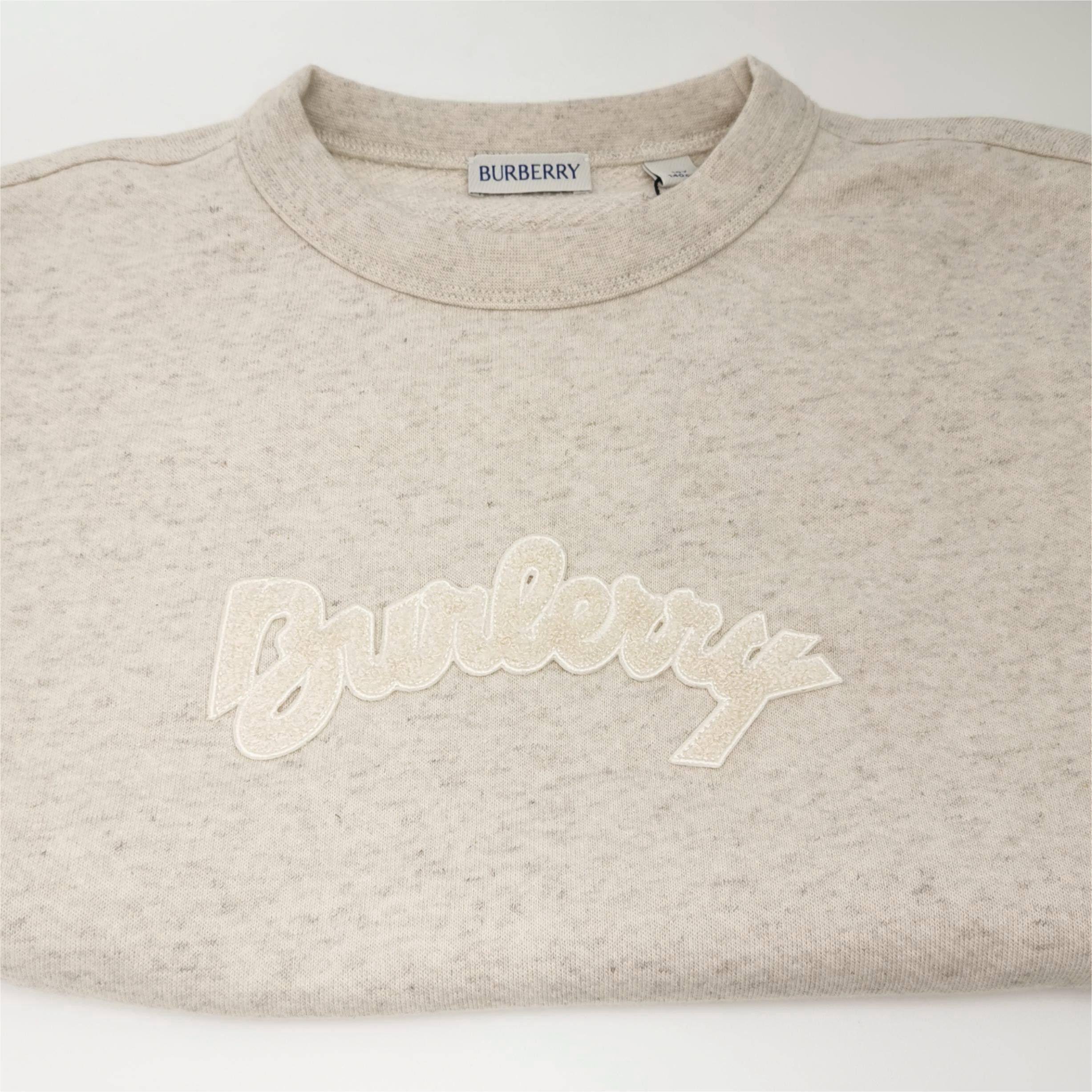 Burberry Burberry Cotton Linen Script Logo Sweatshirt 10Y Size US XXS / EU 40 - 4 Thumbnail
