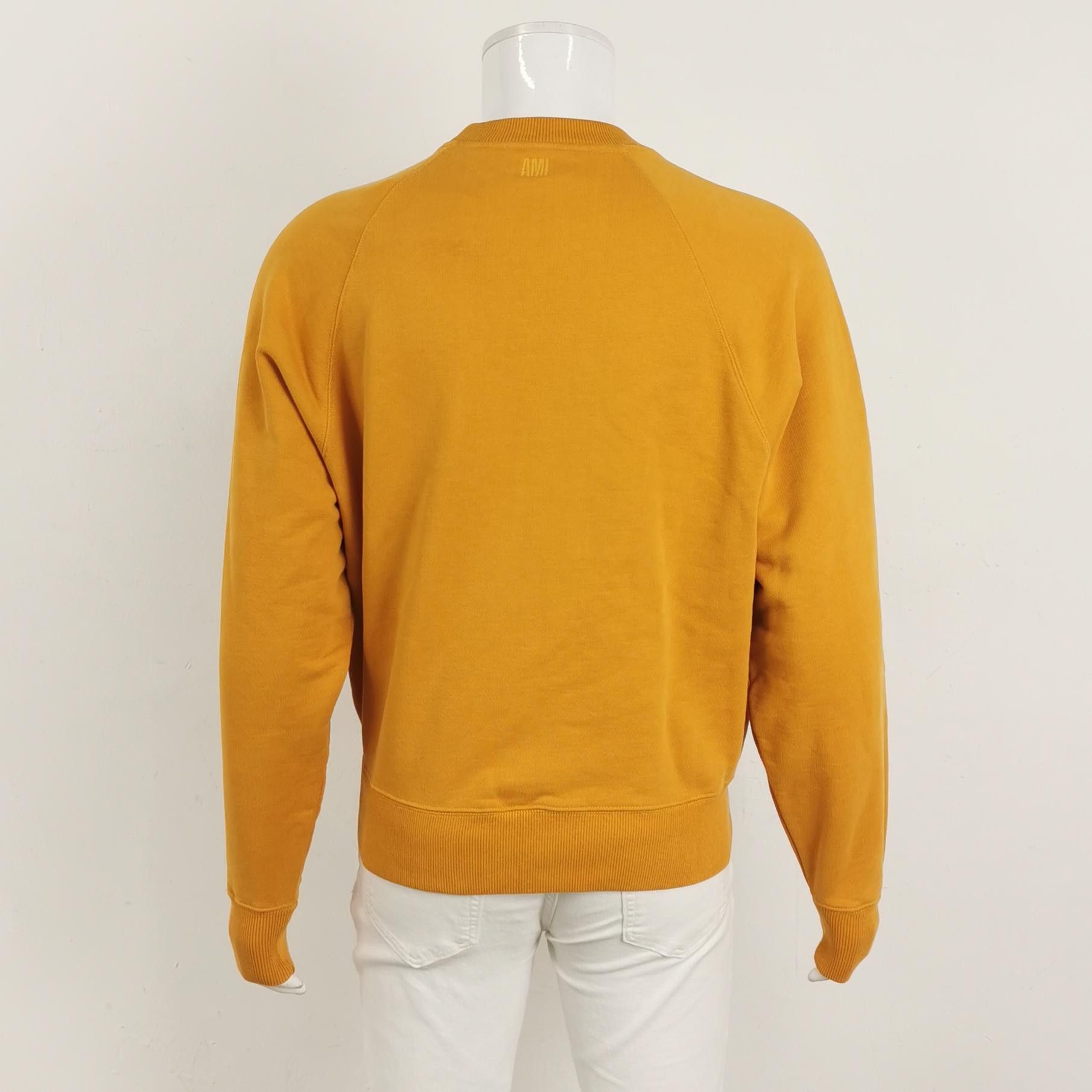 AMI AMI Sundial Yellow Heart Logo Sweatshirt Size M Size US M / EU 48-50 / 2 - 3 Thumbnail