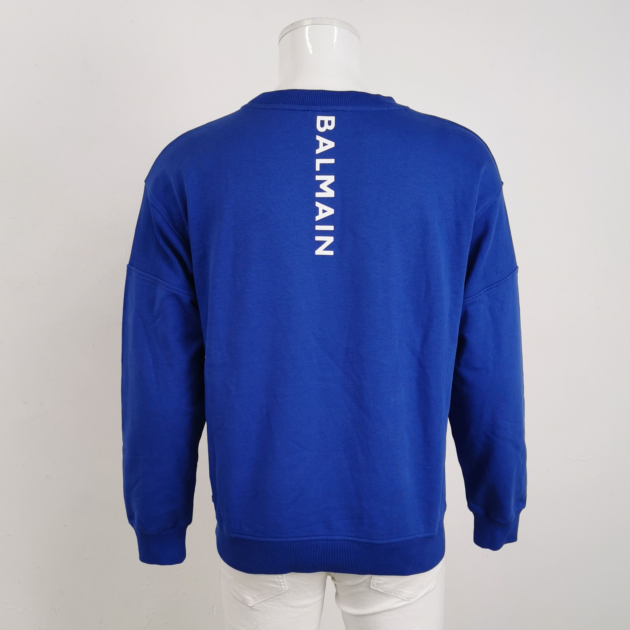 Balmain Balmain Vertical Logo Blue Sweatshirt Size XS Size US XS / EU 42 / 0 - 3 Thumbnail