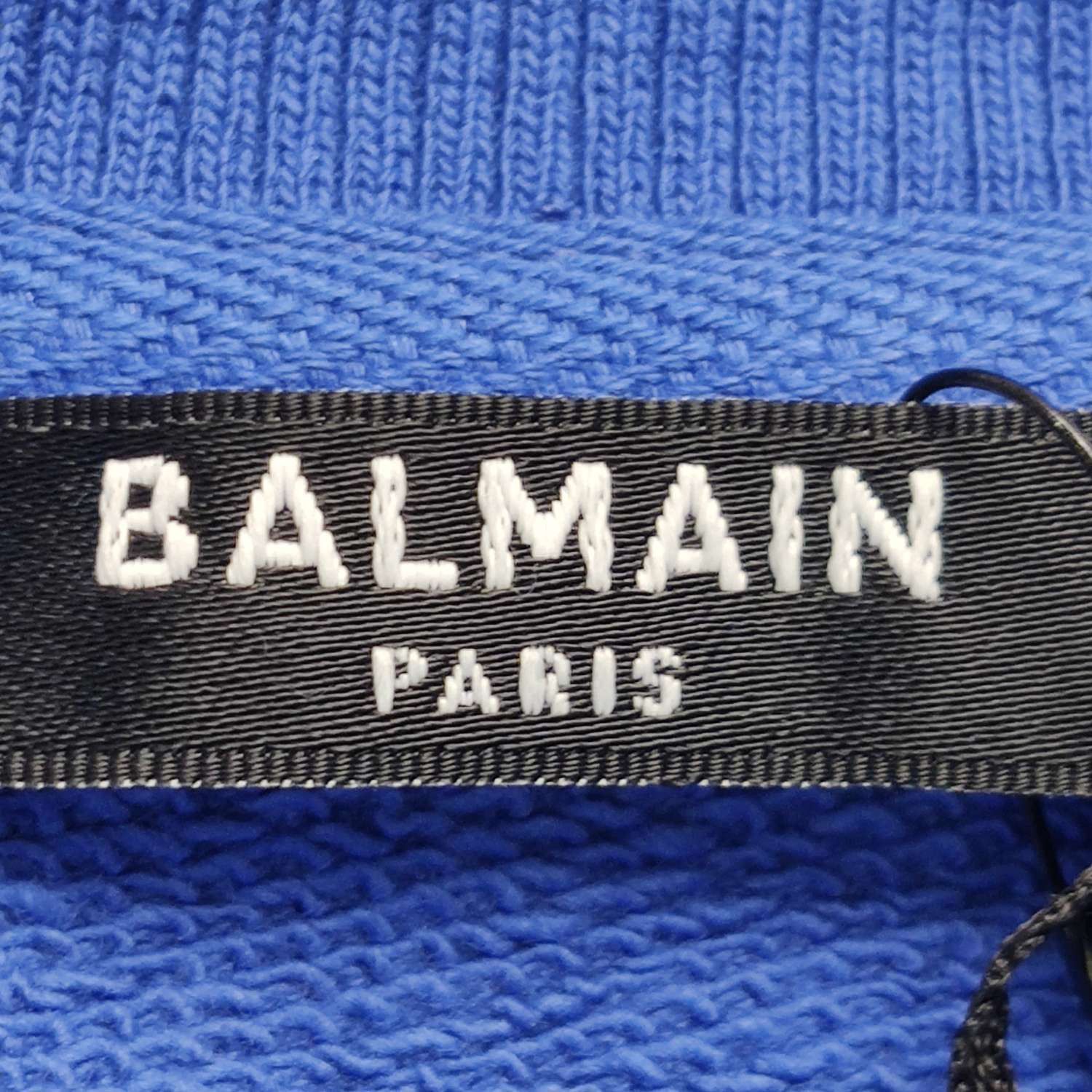 Balmain Balmain Vertical Logo Blue Sweatshirt Size XS Size US XS / EU 42 / 0 - 7 Thumbnail