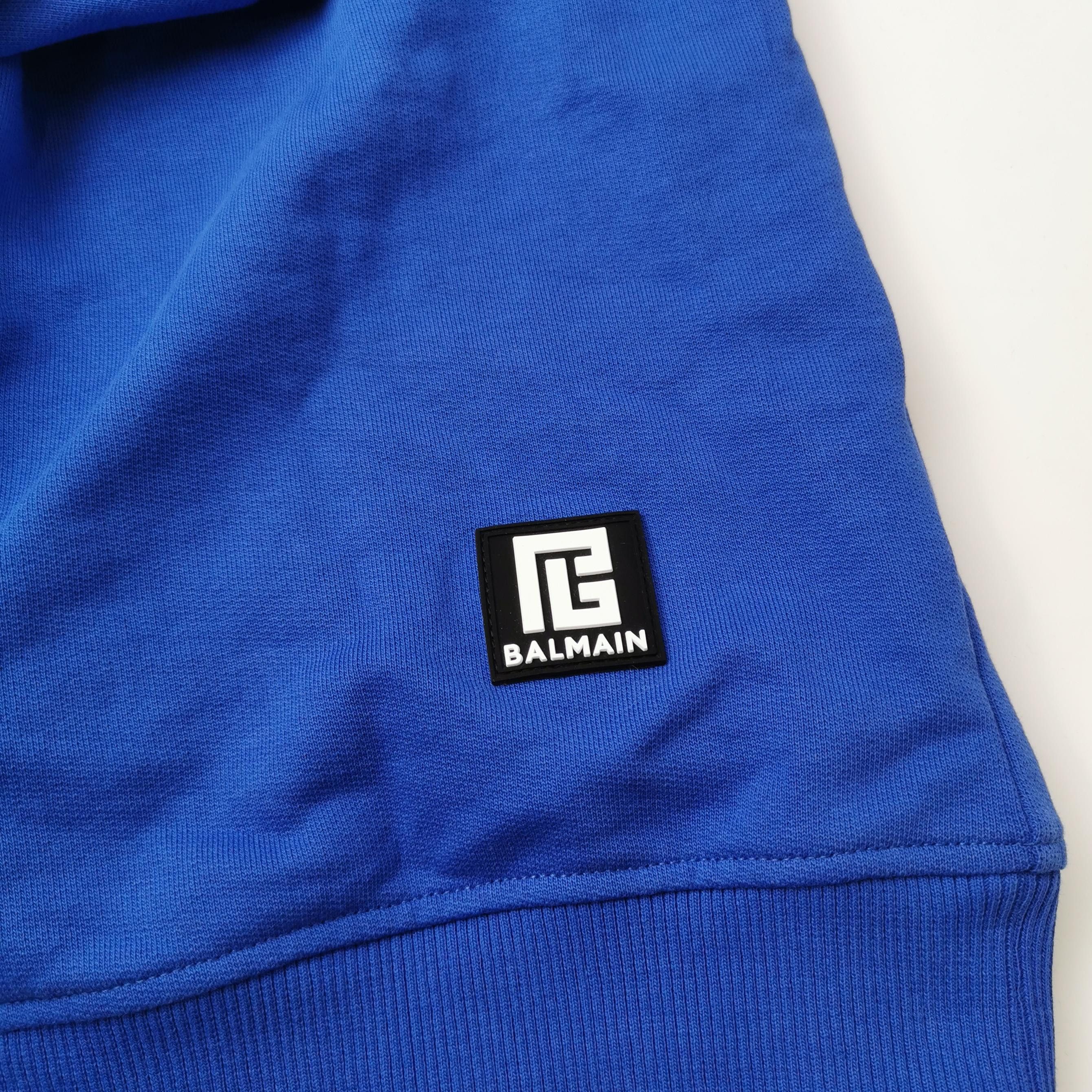 Balmain Balmain Vertical Logo Blue Sweatshirt Size XS Size US XS / EU 42 / 0 - 4 Thumbnail