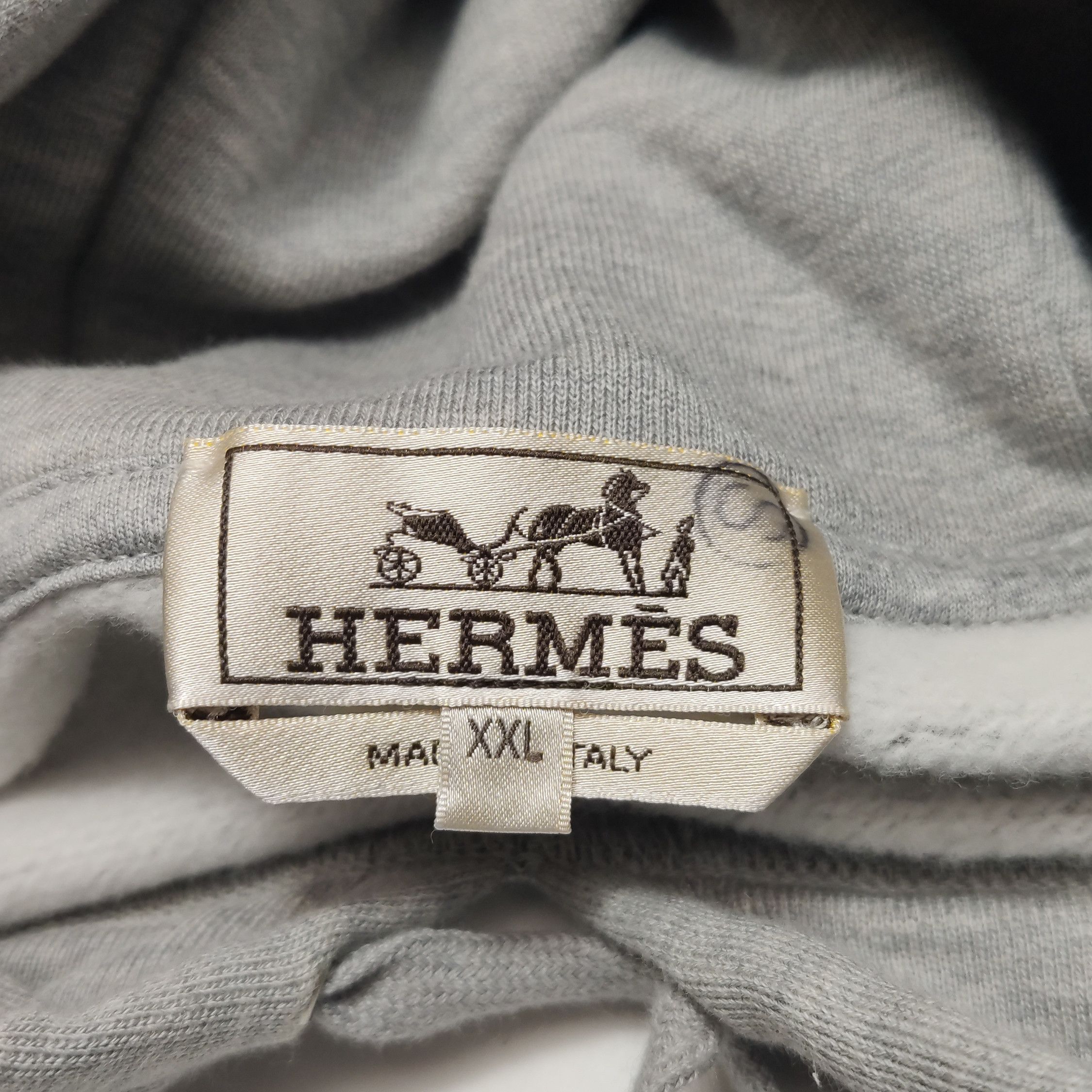 Hermes Hermes Leather Graphic Hoodie US XXL Size US XXL / EU 58 / 5 - 9 Thumbnail