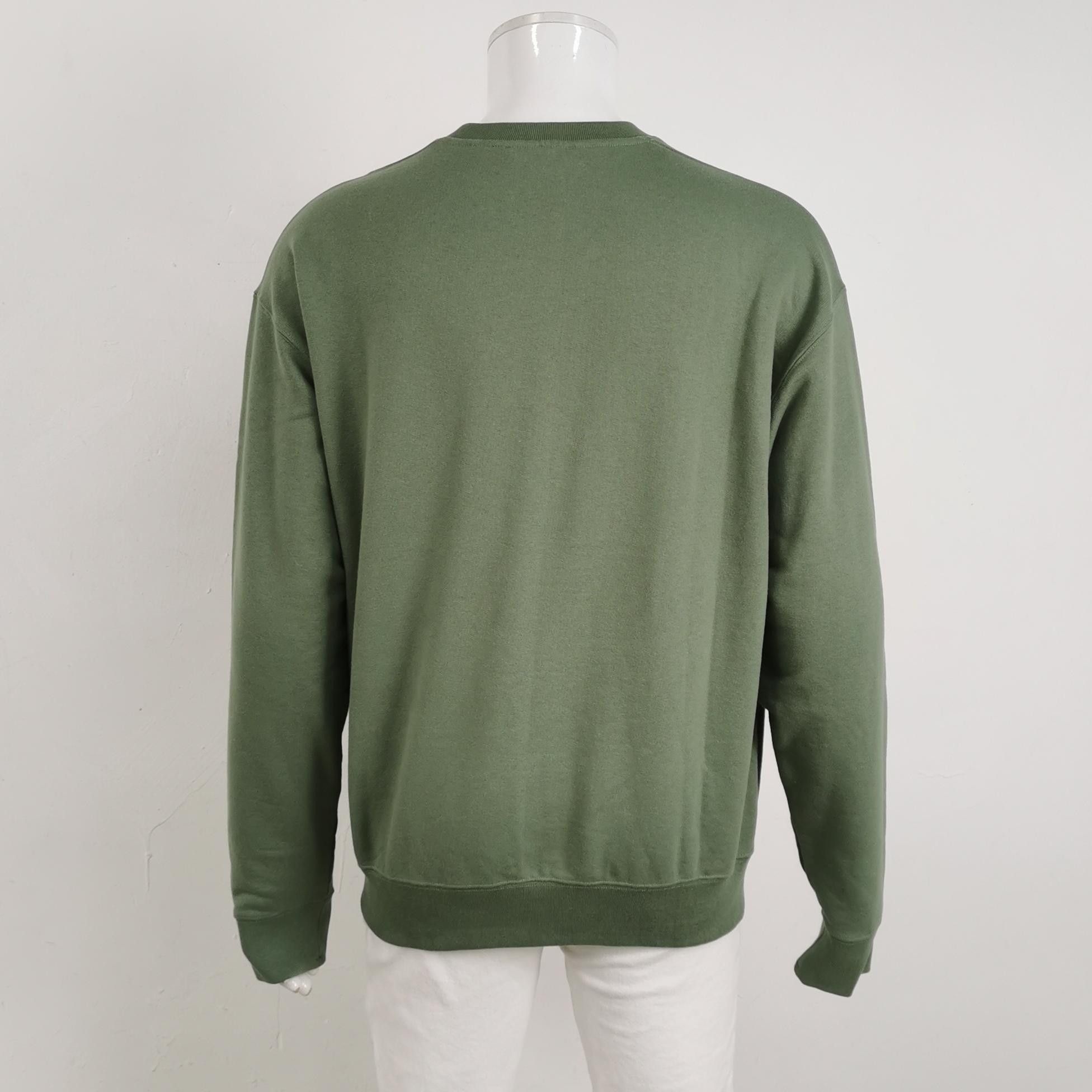 Jil Sander Jil Sander Green Cotton Logo Patch Sweatshirt L Size US L / EU 52-54 / 3 - 3 Thumbnail
