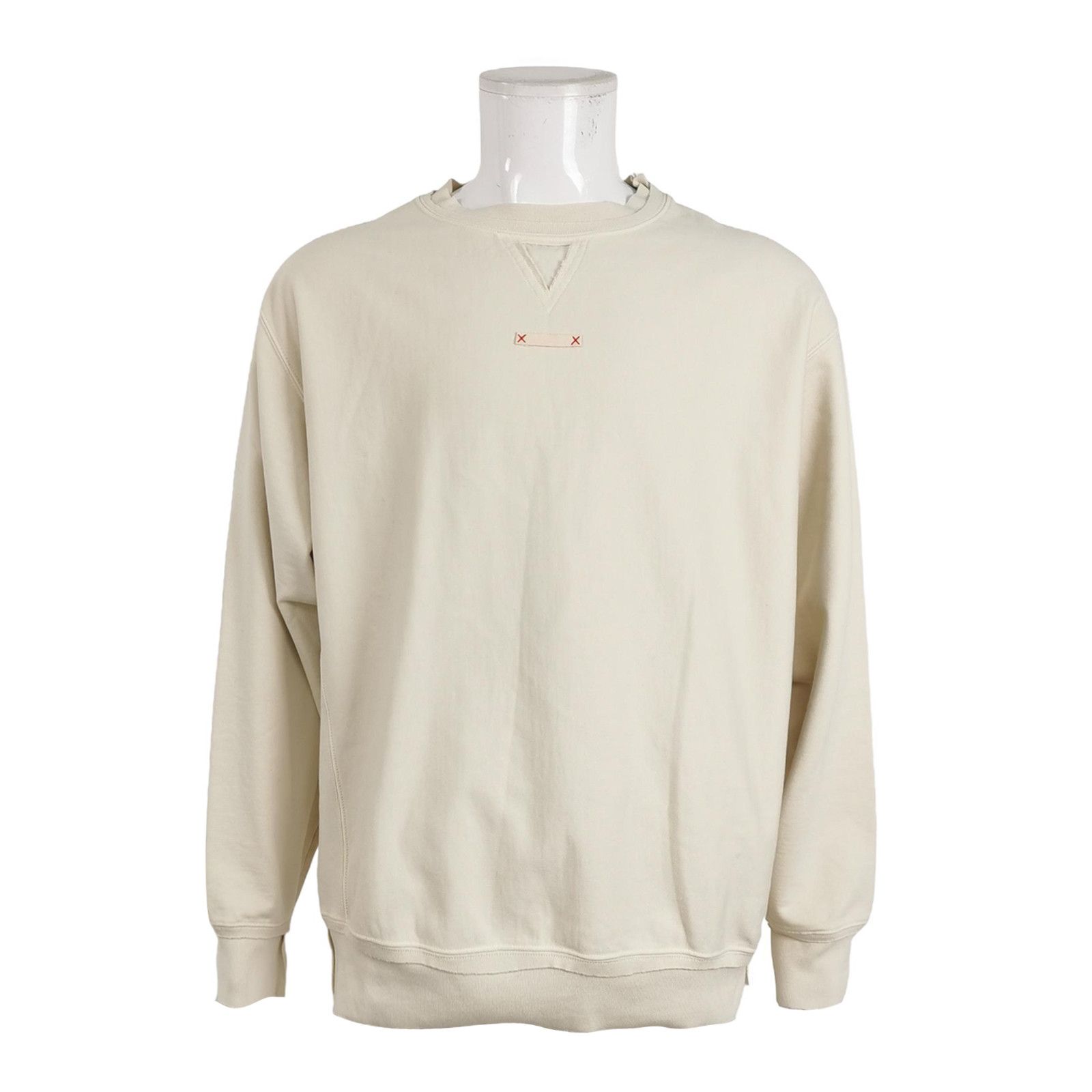 Maison Margiela Maison Margiela Beige Cotton Crewneck Sweatshirt L Size US L / EU 52-54 / 3 - 2 Thumbnail