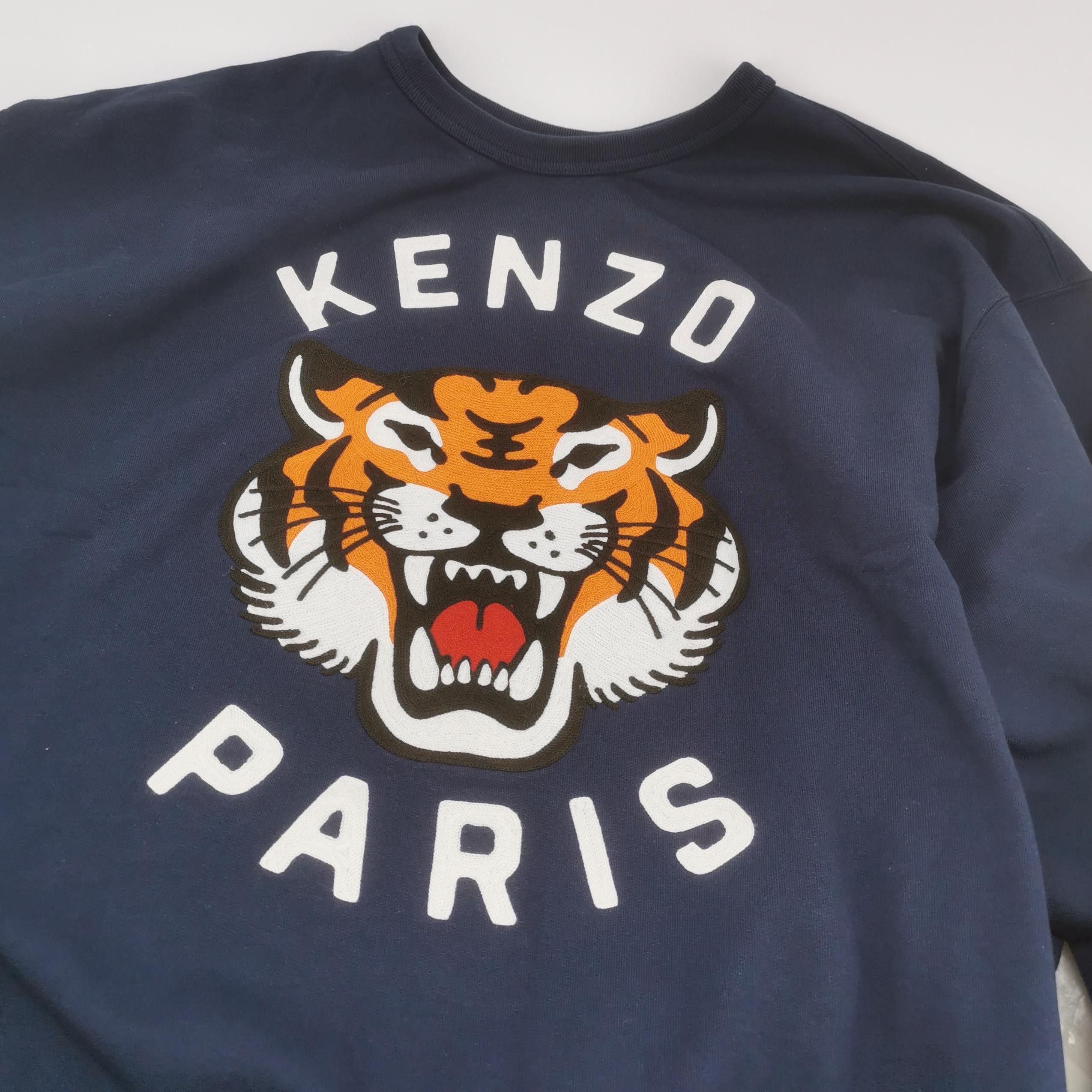 Kenzo Kenzo Tiger Head Logo Sweatshirt XL Size US XL / EU 56 / 4 - 4 Thumbnail